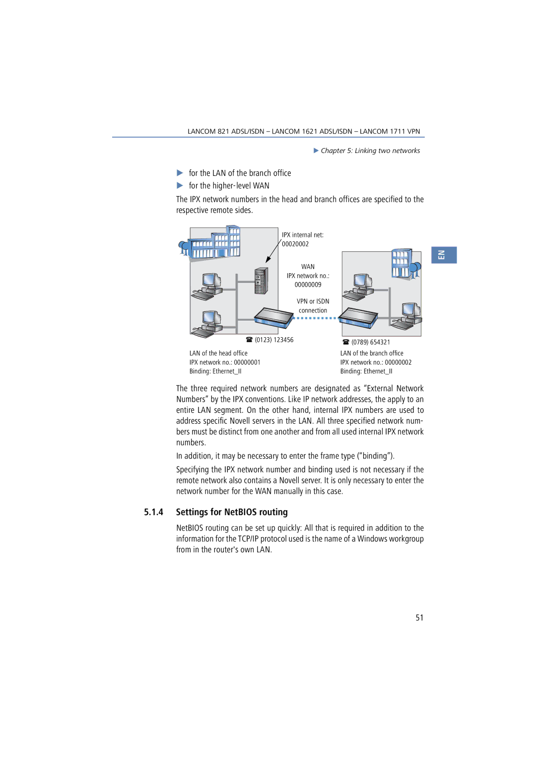 Lancom Systems 821, 1711, 1621 manual Settings for NetBIOS routing 