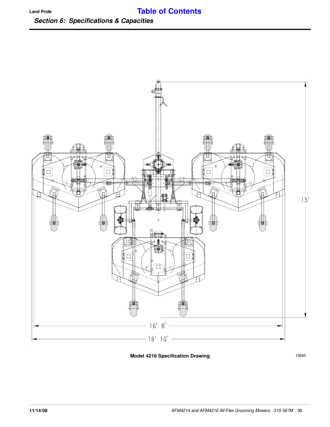 Land Pride AFM4214 manual 13665 