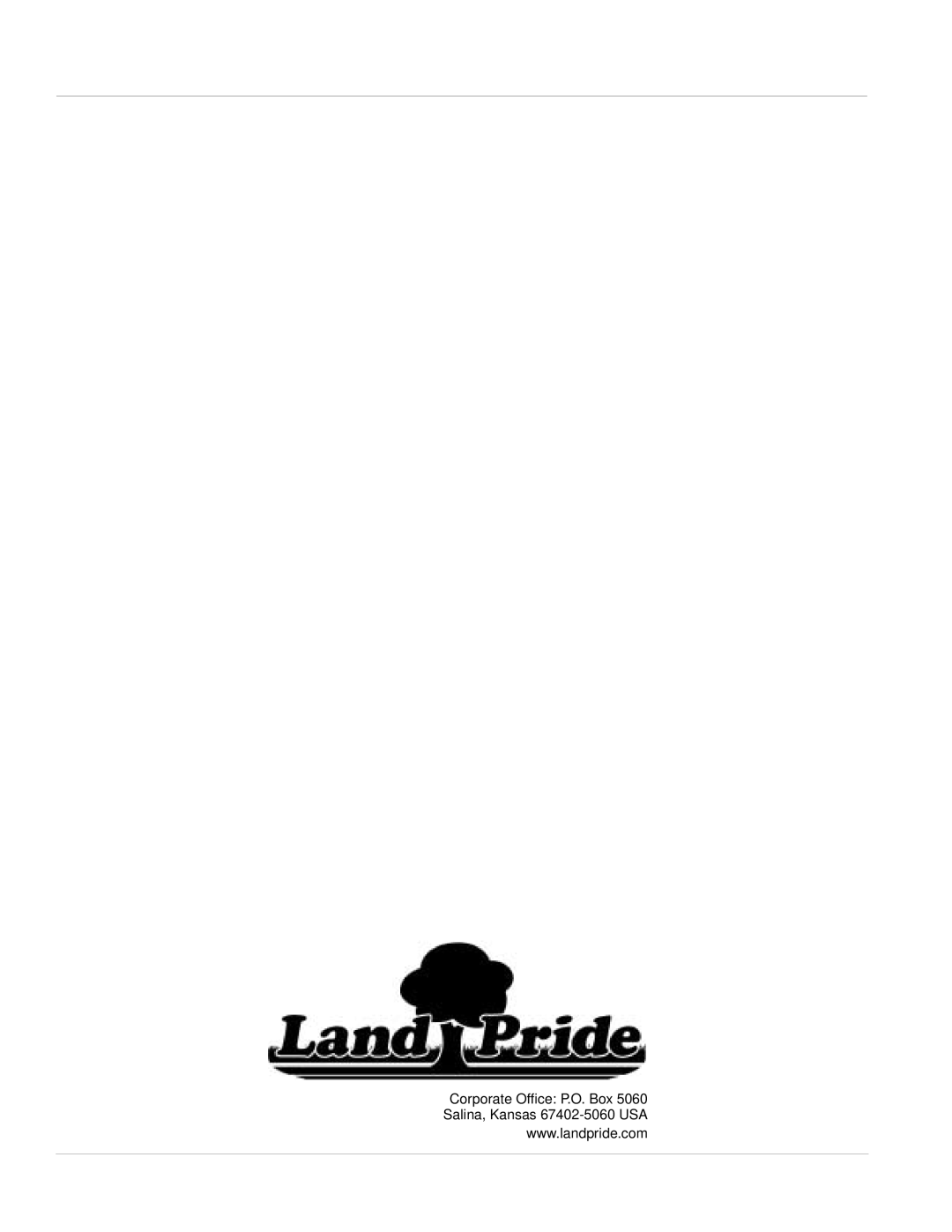 Land Pride DM3707 Series, DM3705 Series, DM3706 Series manual Corporate Ofﬁce P.O. Box 