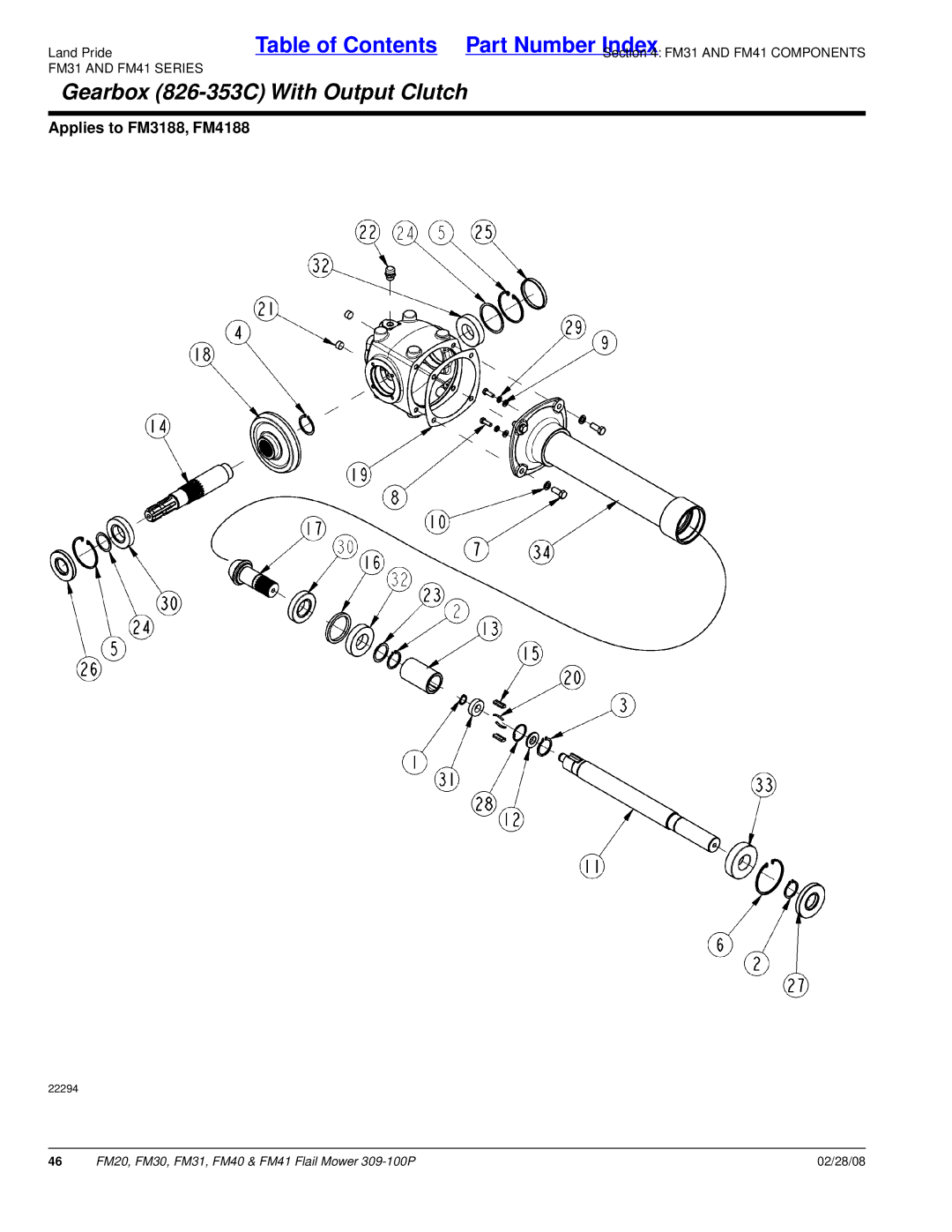 Land Pride FM20 manual Gearbox 826-353C With Output Clutch 