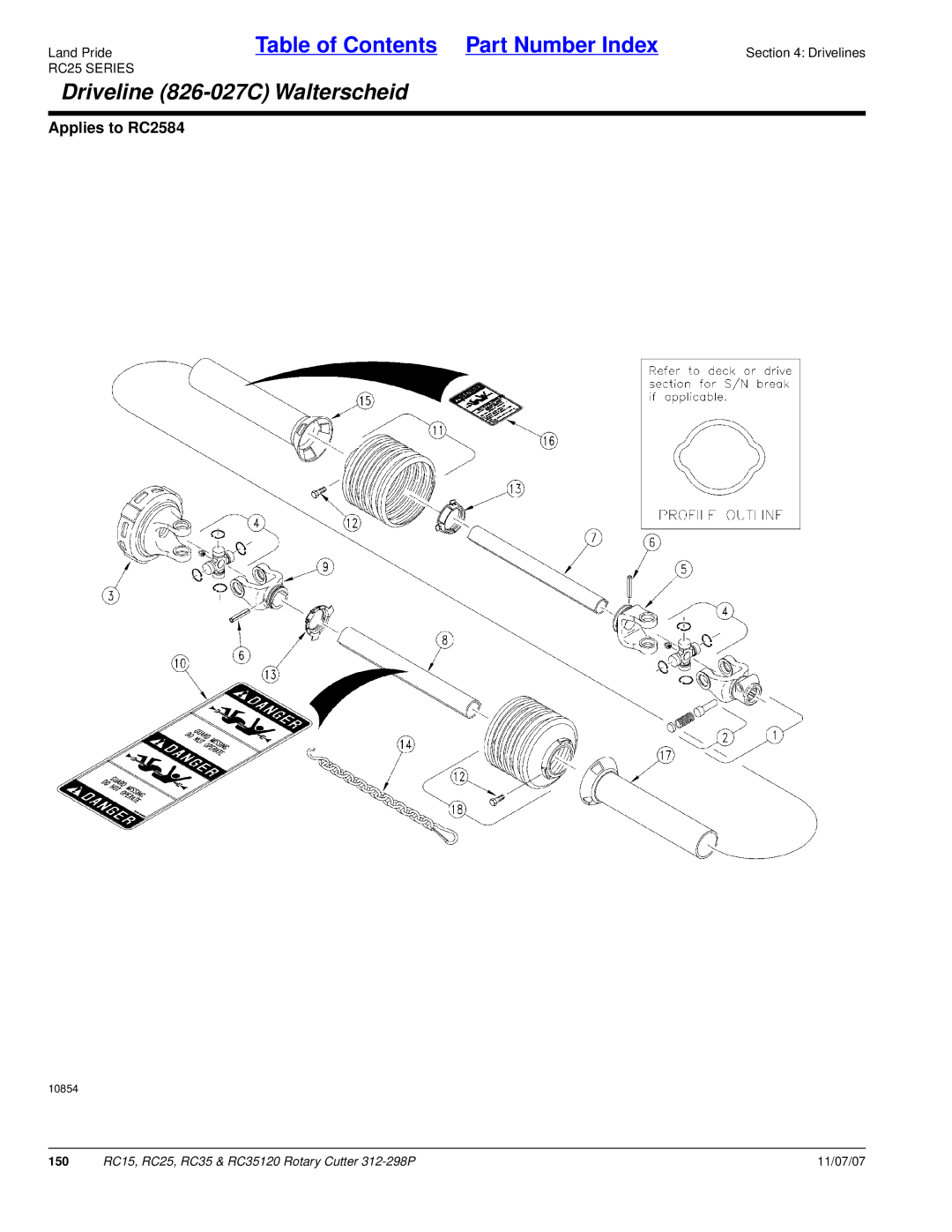 Land Pride RC25, RC35120, RC15 manual 150 