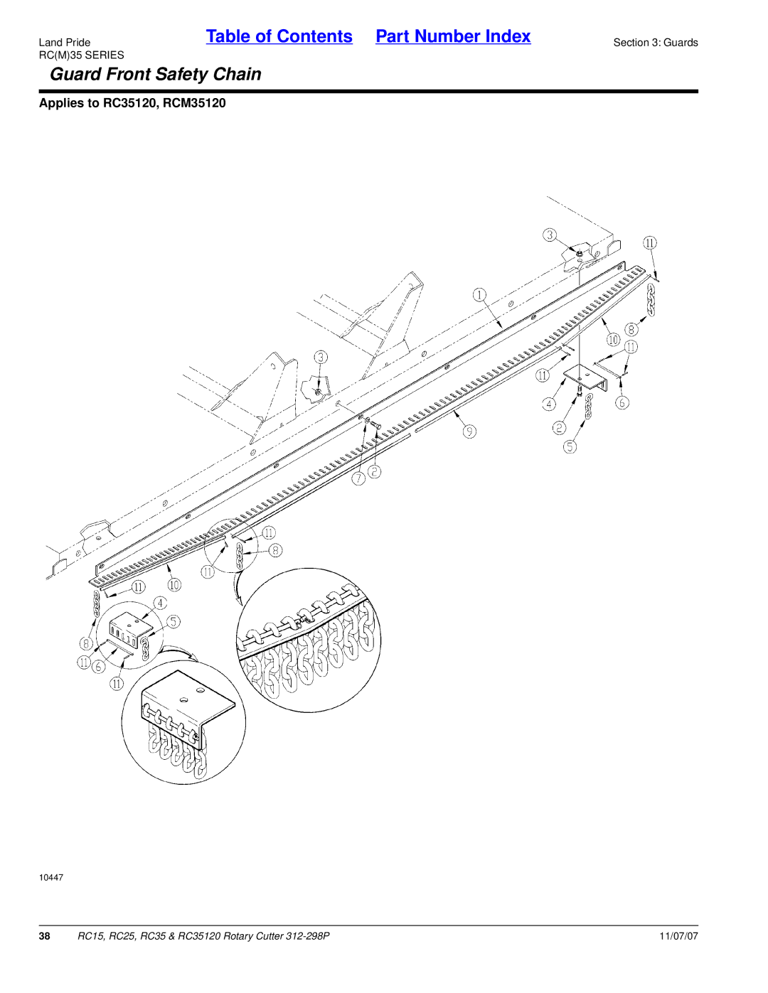 Land Pride RC25, RC35120, RC15 manual 10447 