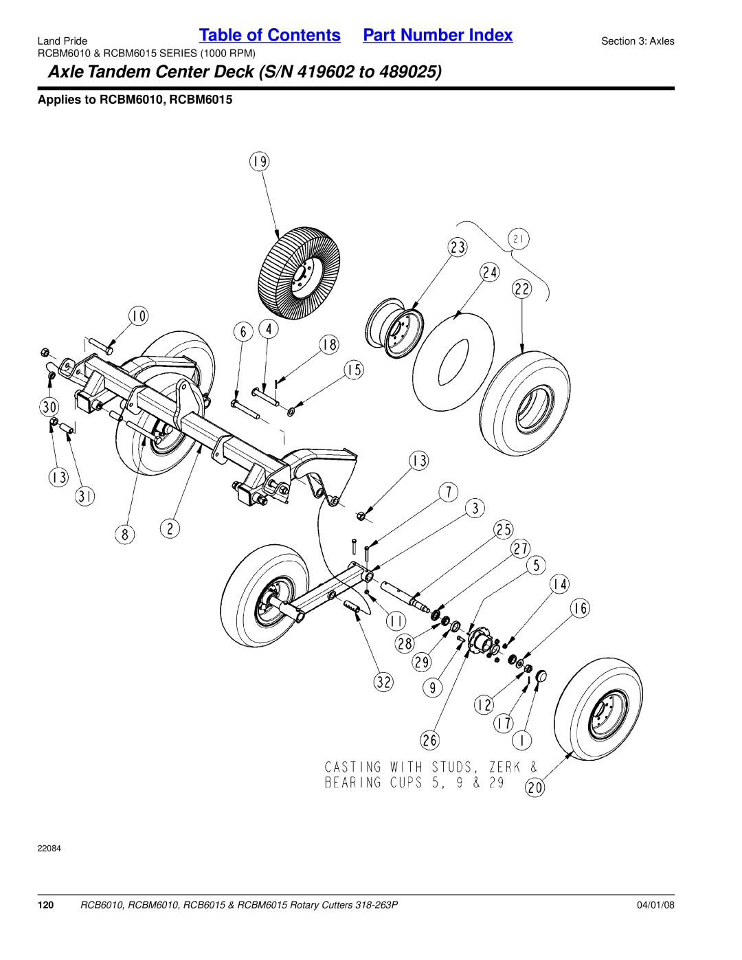 Land Pride RCBM6015, RCB6015, RCB6010, RCBM6010 manual 120 