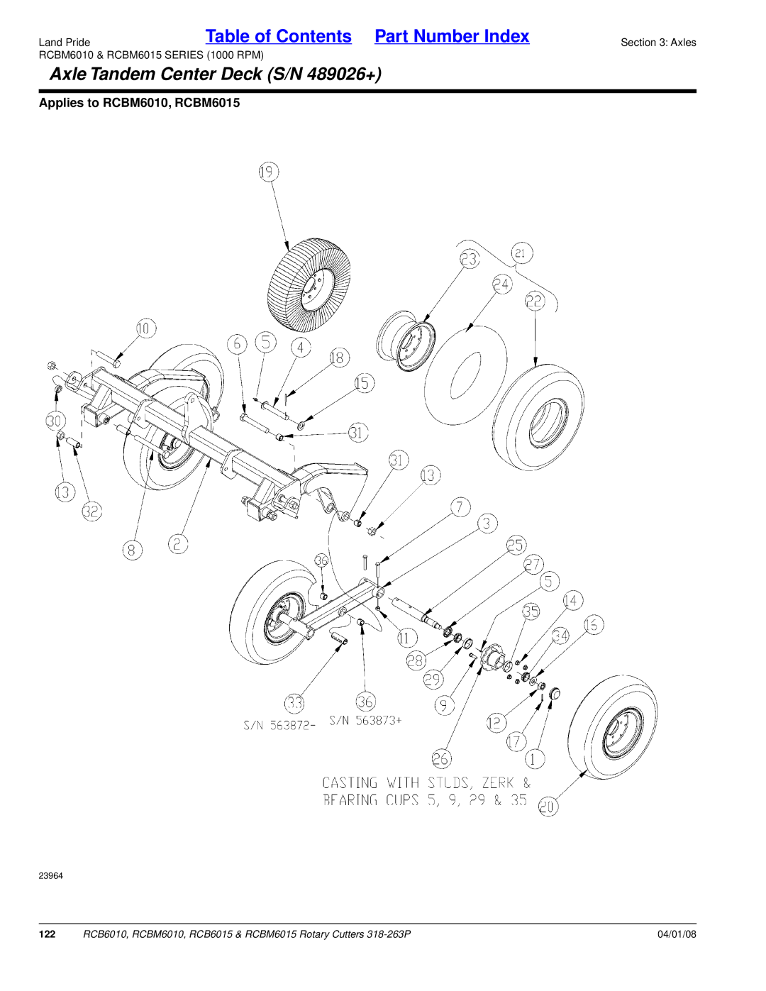 Land Pride RCB6010, RCBM6015, RCB6015, RCBM6010 manual 122 