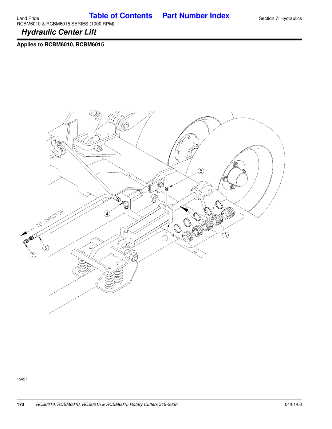 Land Pride RCB6010, RCBM6015, RCB6015, RCBM6010 manual 170 