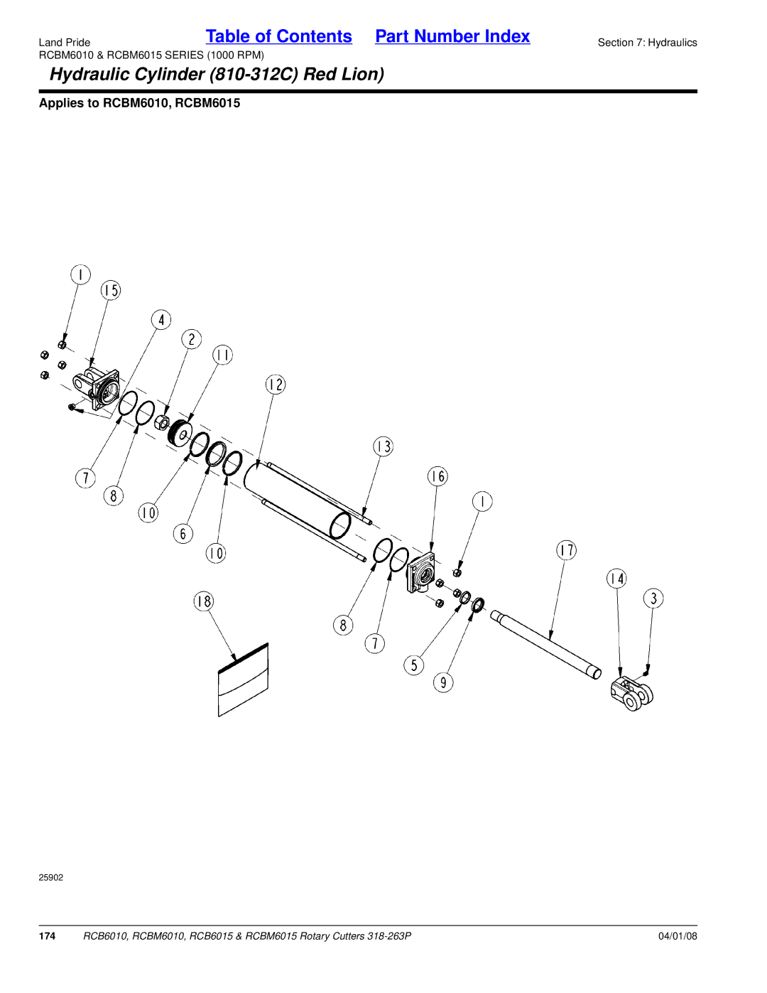 Land Pride RCB6010, RCBM6015, RCB6015, RCBM6010 manual 174 