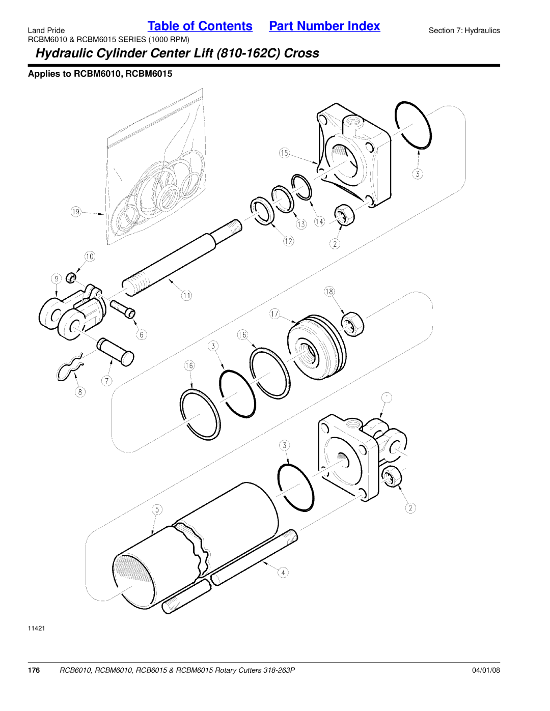 Land Pride RCBM6015, RCB6015, RCB6010, RCBM6010 manual 176 