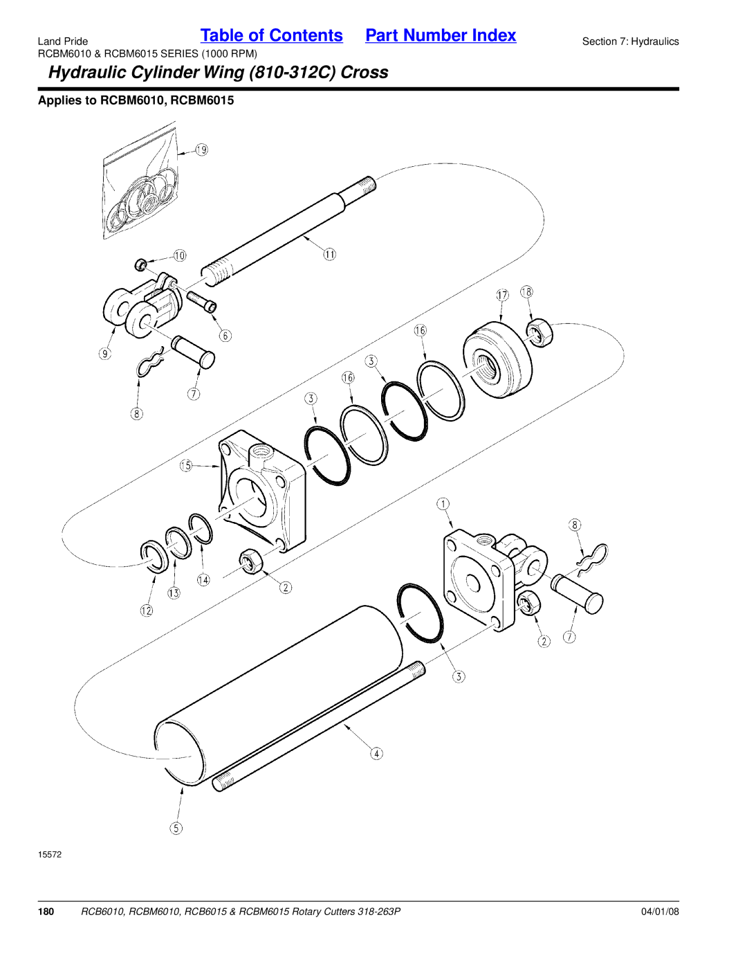 Land Pride RCBM6015, RCB6015, RCB6010, RCBM6010 manual 180 