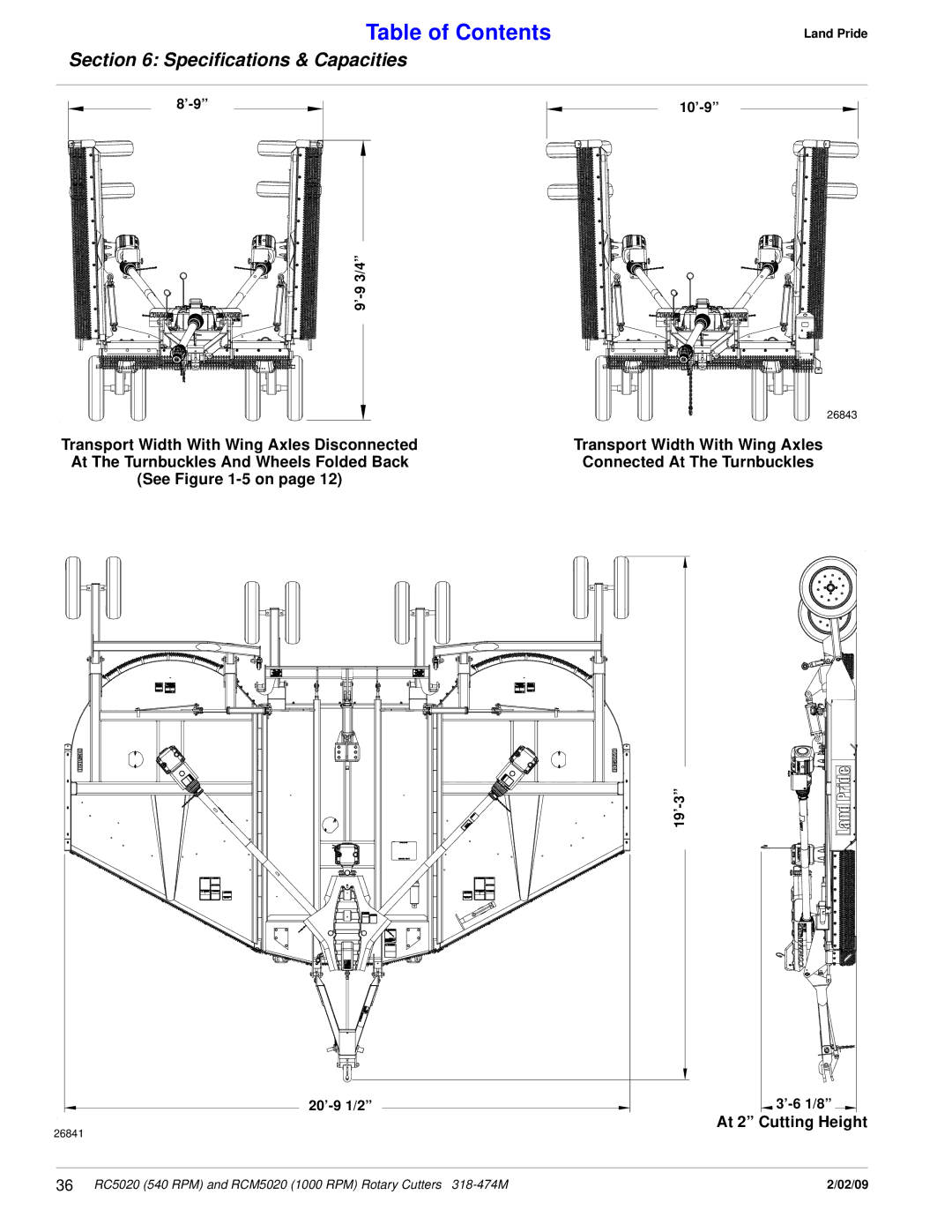 Land Pride RCM5020, RC5020 manual At 2 Cutting Height 