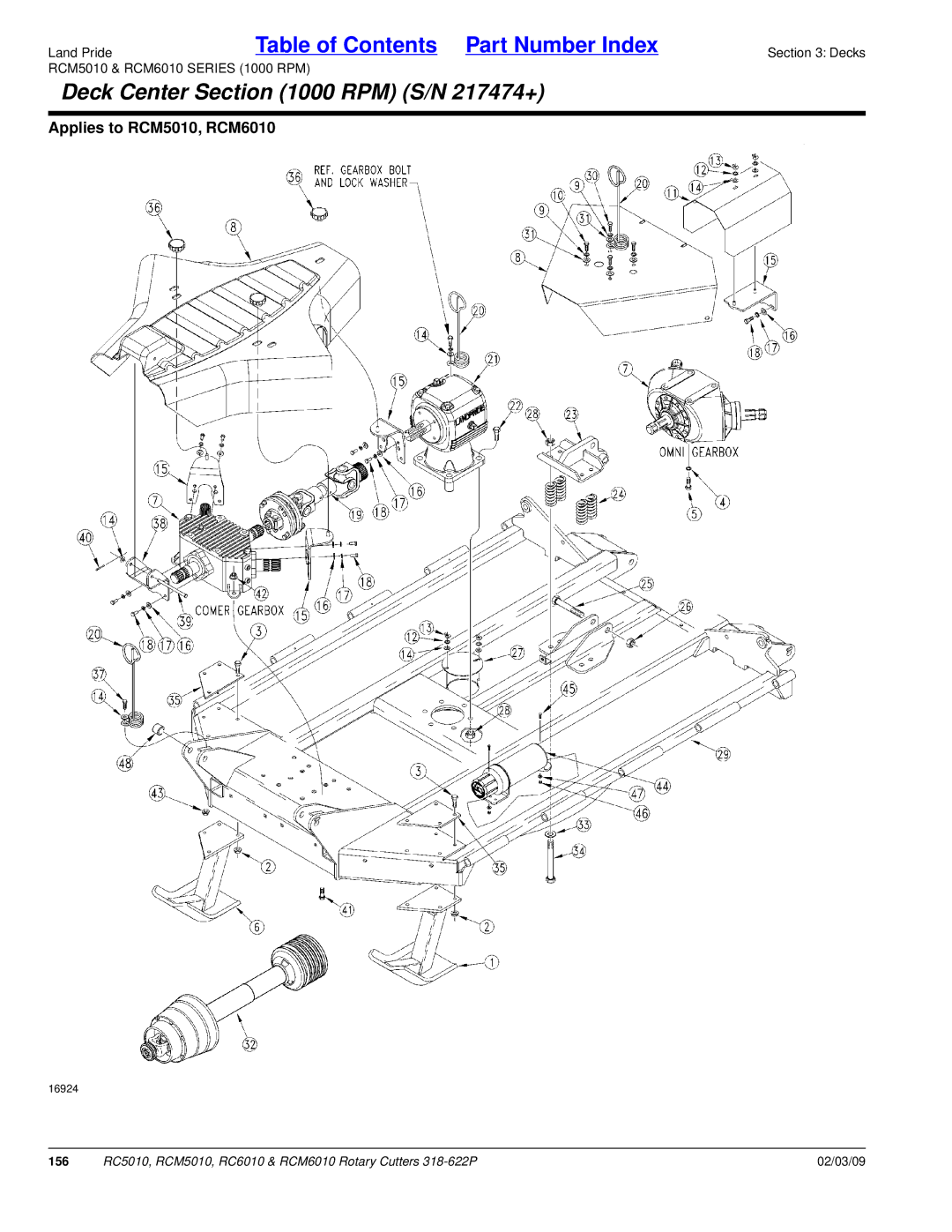 Land Pride RCM6010, RC5010, RCM5010, RC6010 manual 156 