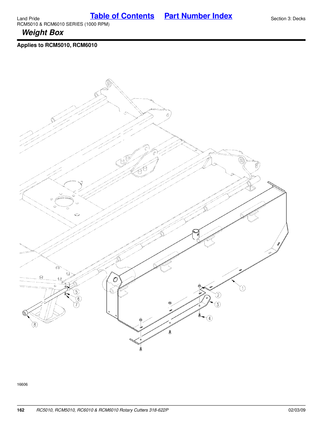 Land Pride RCM5010, RCM6010, RC5010, RC6010 manual 162 