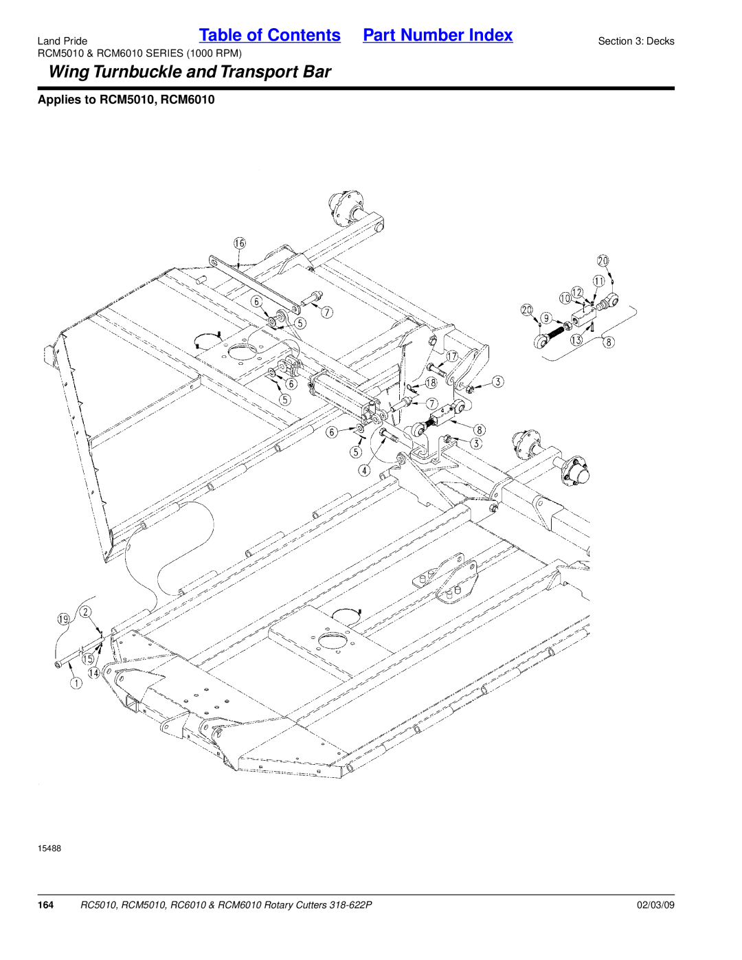 Land Pride RCM6010, RC5010, RCM5010, RC6010 manual 164 