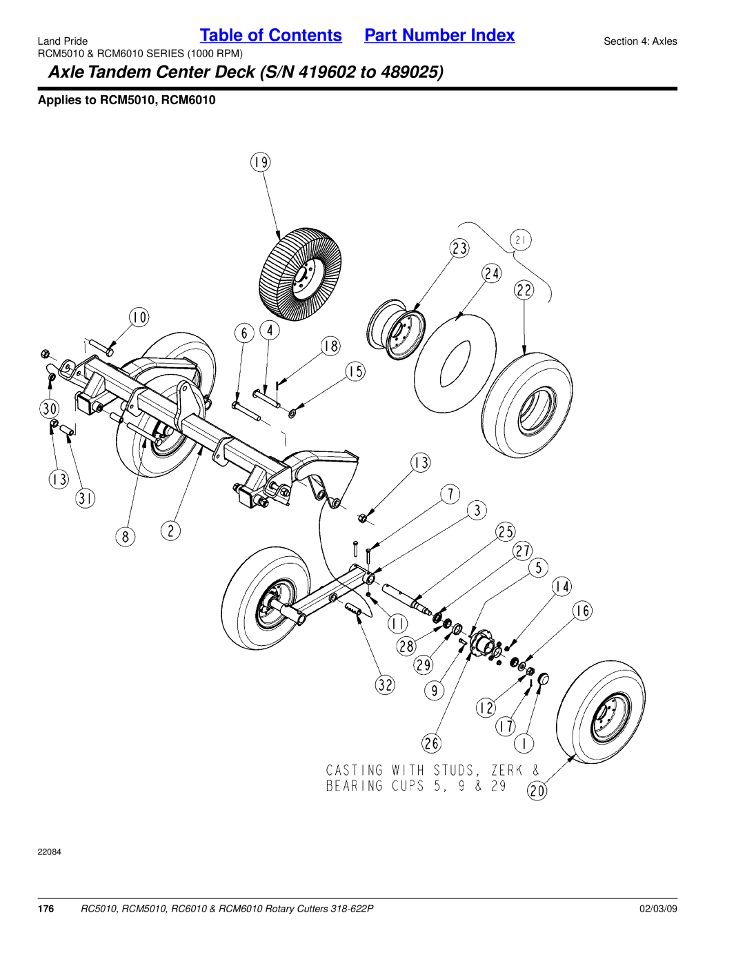 Land Pride RCM6010, RC5010, RCM5010, RC6010 manual 176 