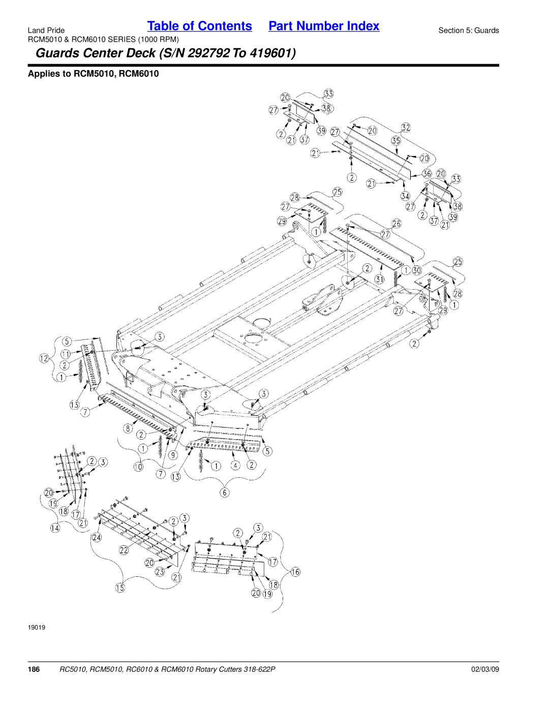 Land Pride RCM5010, RCM6010, RC5010, RC6010 manual 186 