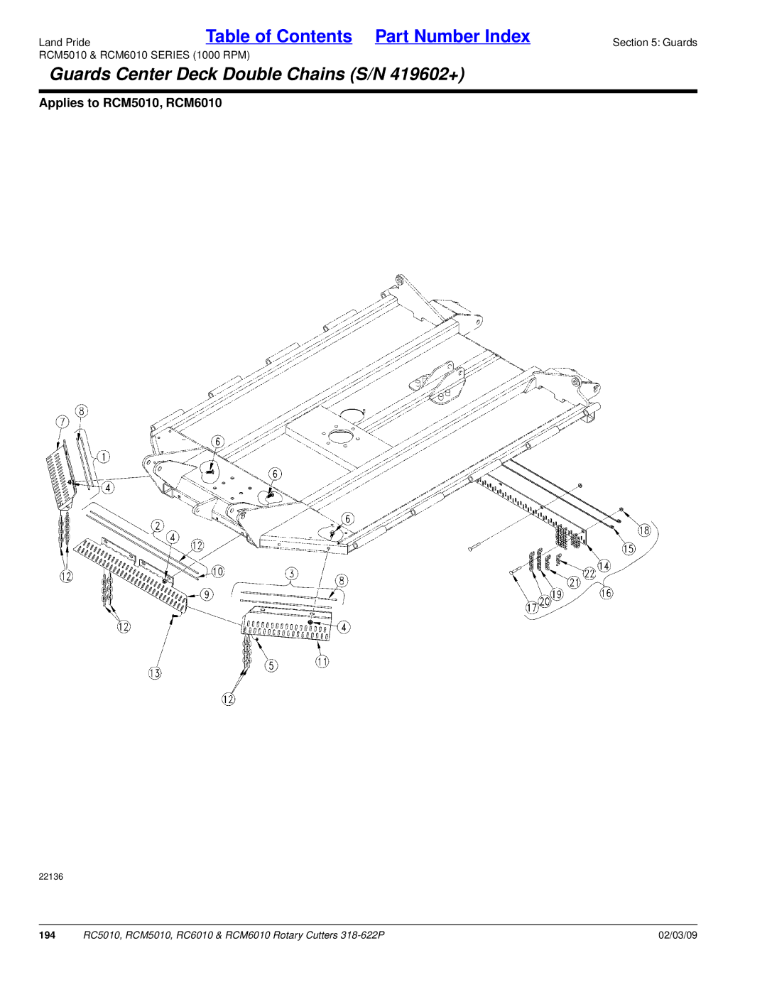 Land Pride RCM5010, RCM6010, RC5010, RC6010 manual 194 