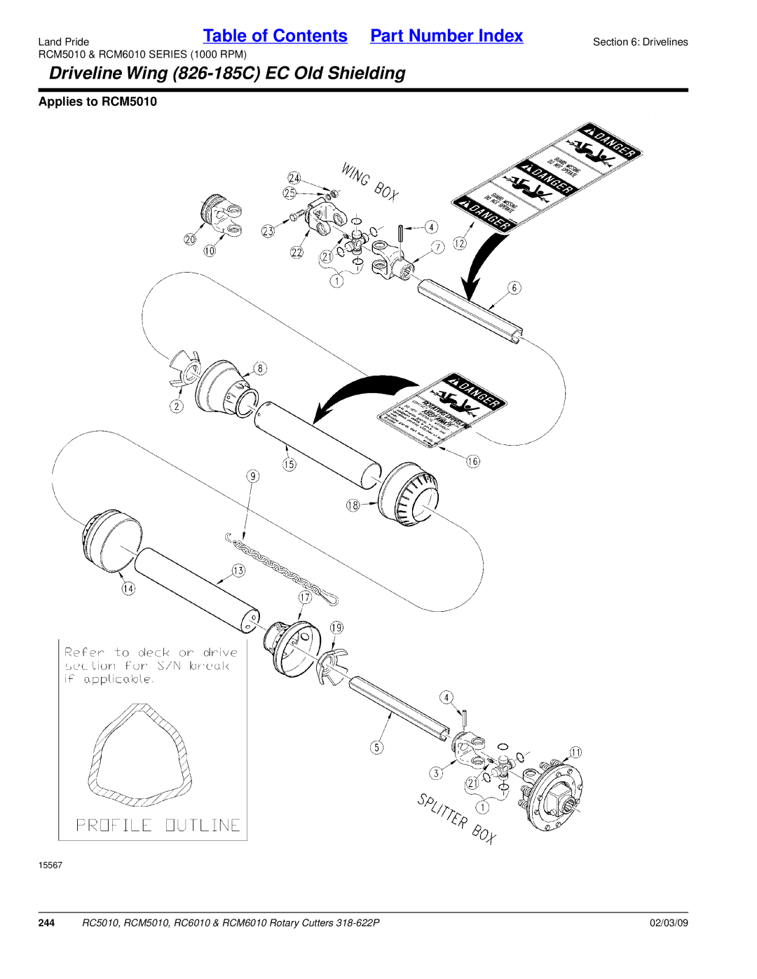 Land Pride RCM6010, RC5010, RCM5010, RC6010 manual 244 