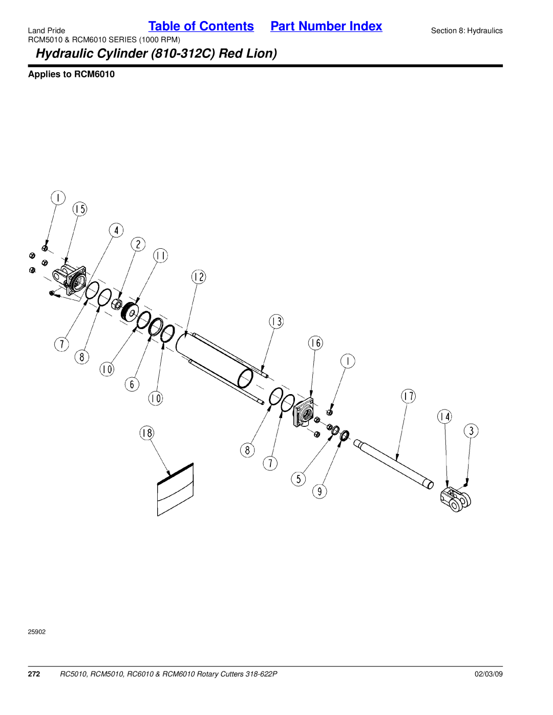 Land Pride RCM6010, RC5010, RCM5010, RC6010 manual 272 