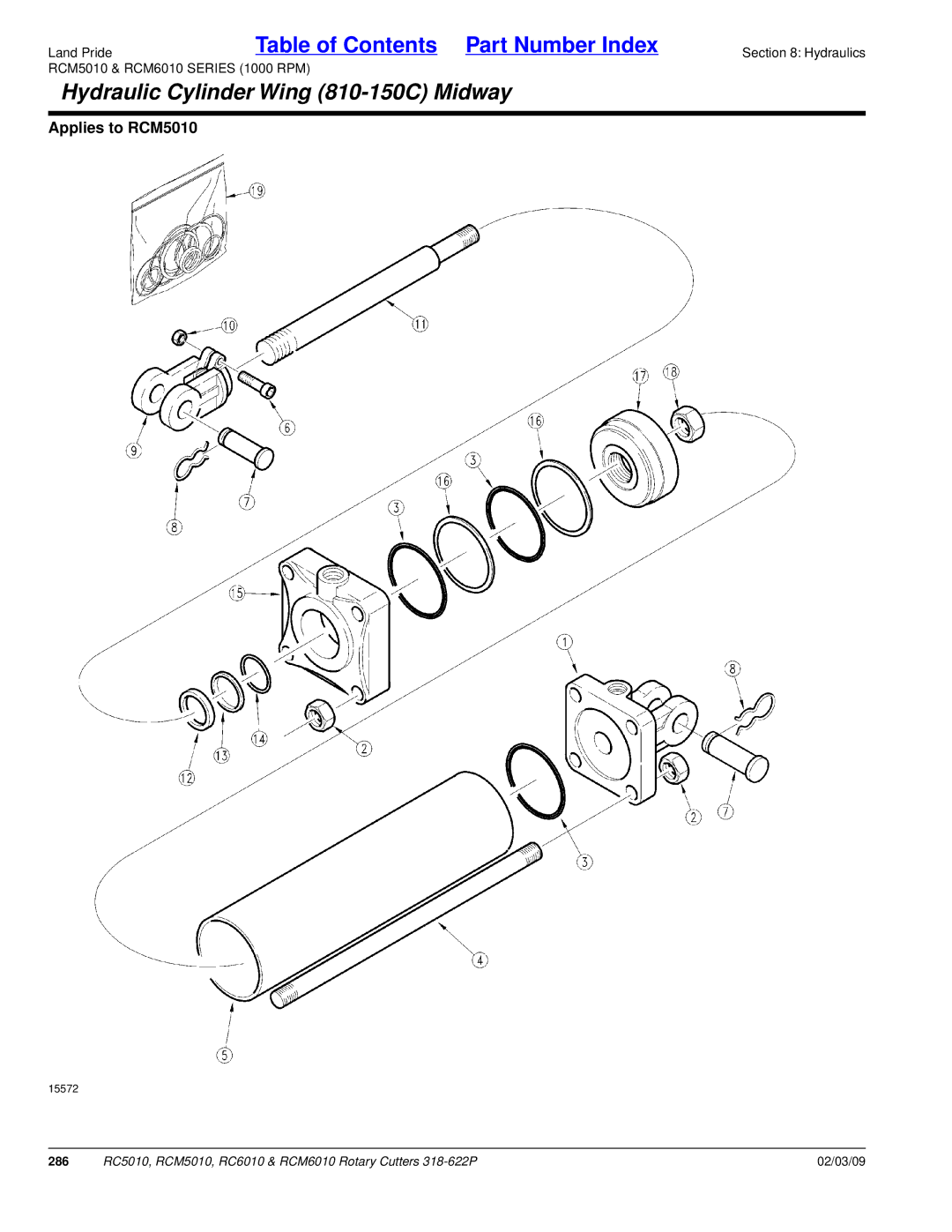 Land Pride RCM5010, RCM6010, RC5010, RC6010 manual 286 