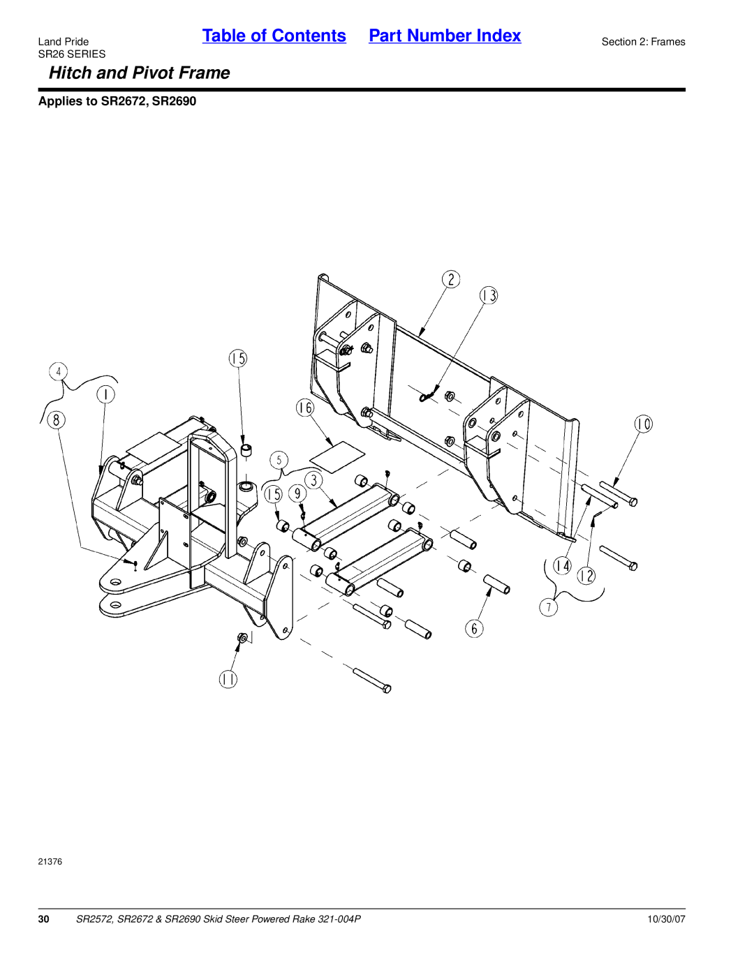 Land Pride SR2572 manual Applies to SR2672, SR2690 