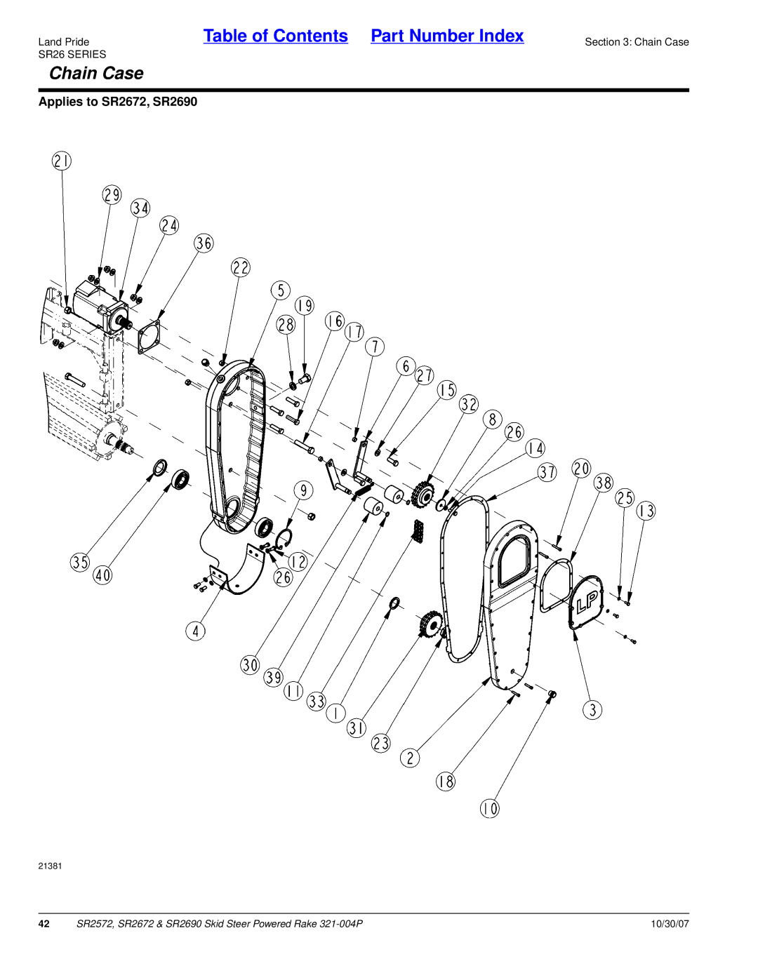 Land Pride SR2690, SR2672, SR2572 manual 21381 