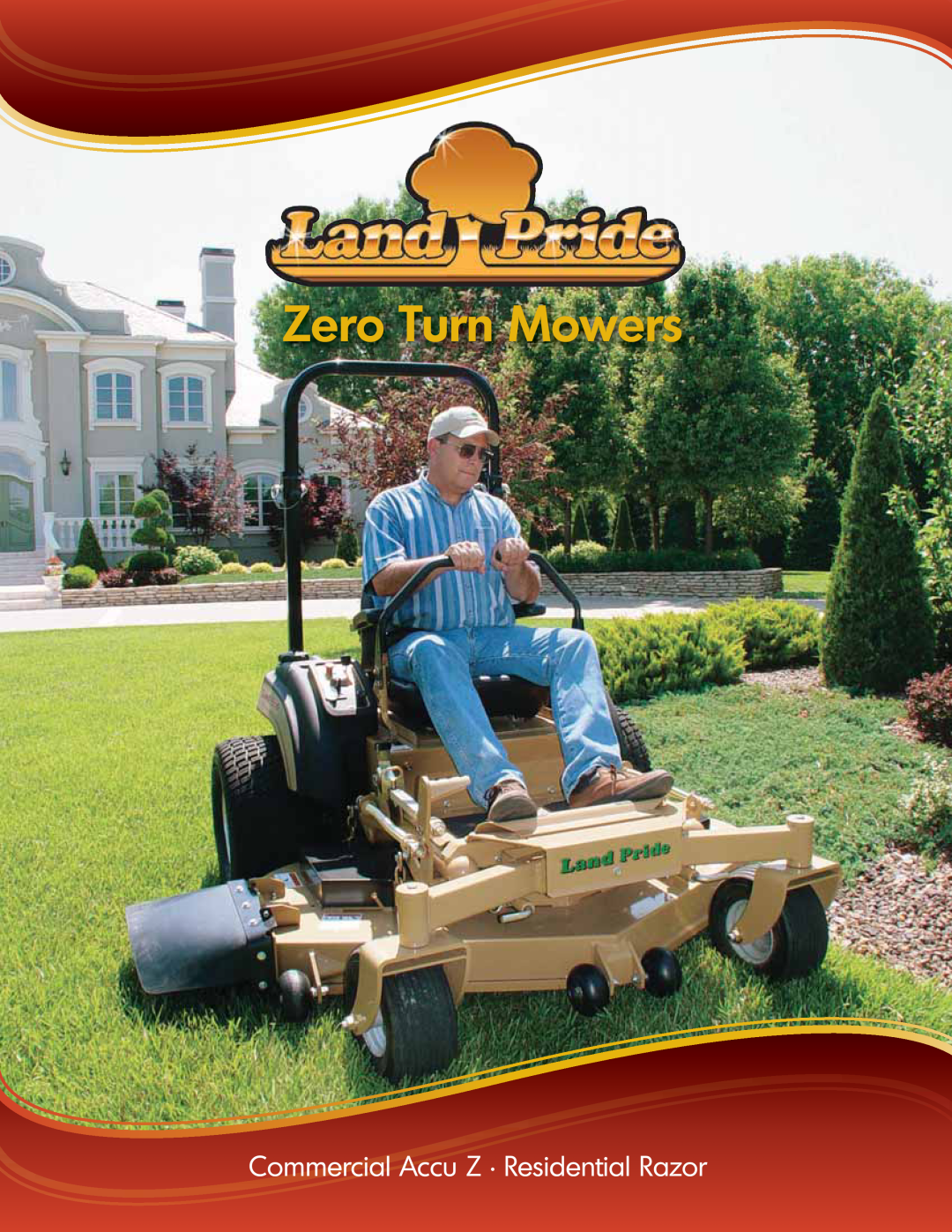 Land Pride ZT72, ZT60 manual Zero Turn Mowers, Commercial Accu Z Residential Razor 