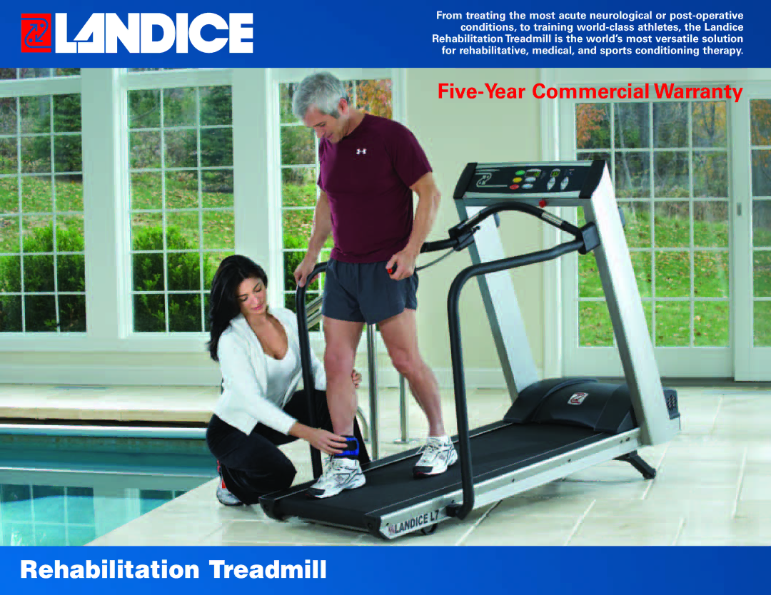 Landice RT manual Rehabilitation Treadmill 