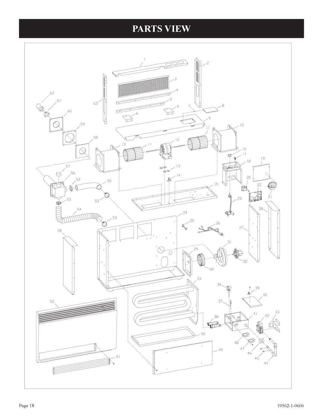 Langley/Empire DV-20E-5, DV-40E-5 installation instructions Parts View 