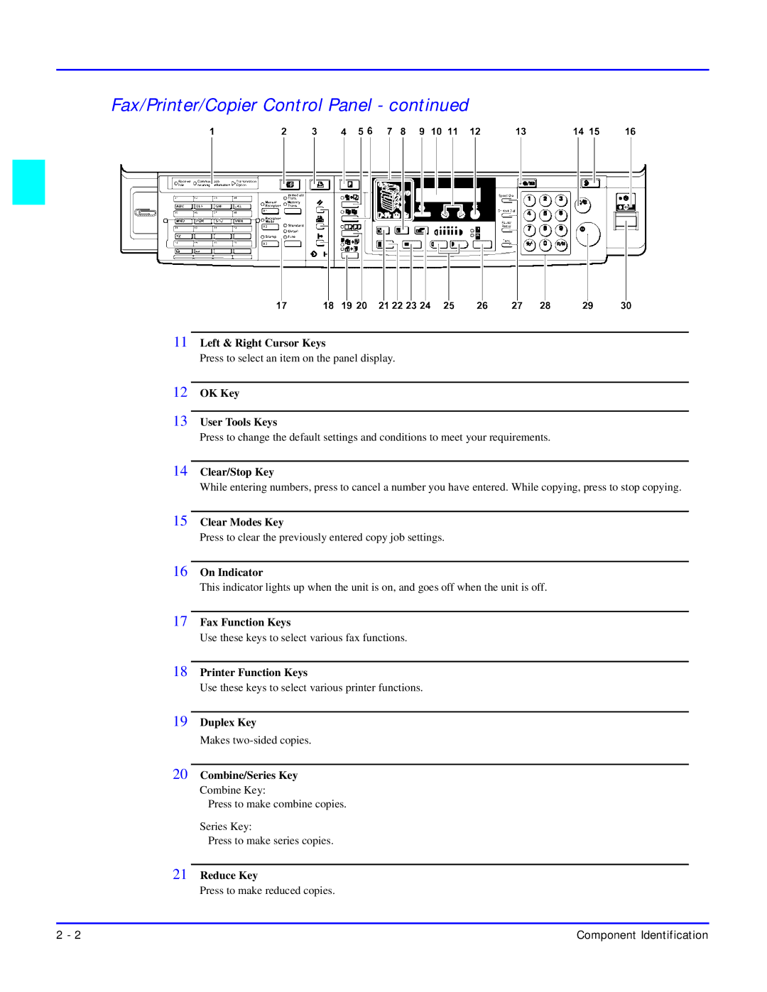 Lanier 5618 manual Left & Right Cursor Keys 