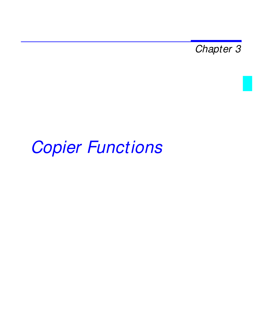 Lanier 5618 manual Copier Functions 