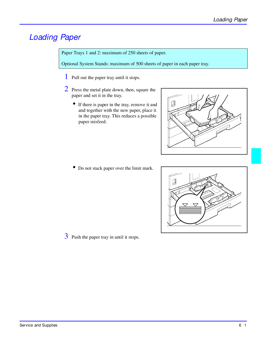 Lanier 5618 manual Loading Paper 