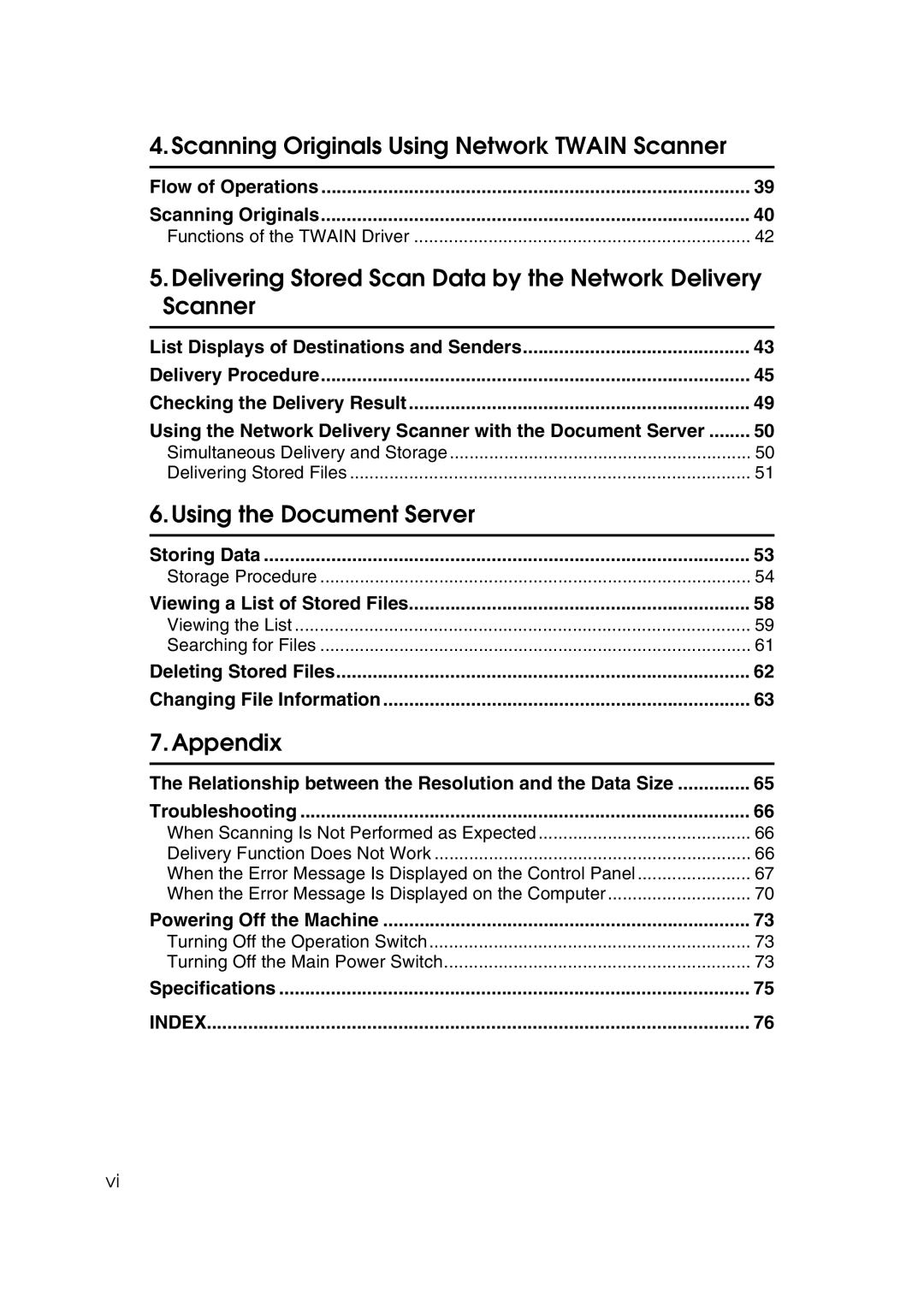 Lanier 5622 Flow of Operations Scanning Originals, Storing Data, Viewing a List of Stored Files, Powering Off the Machine 