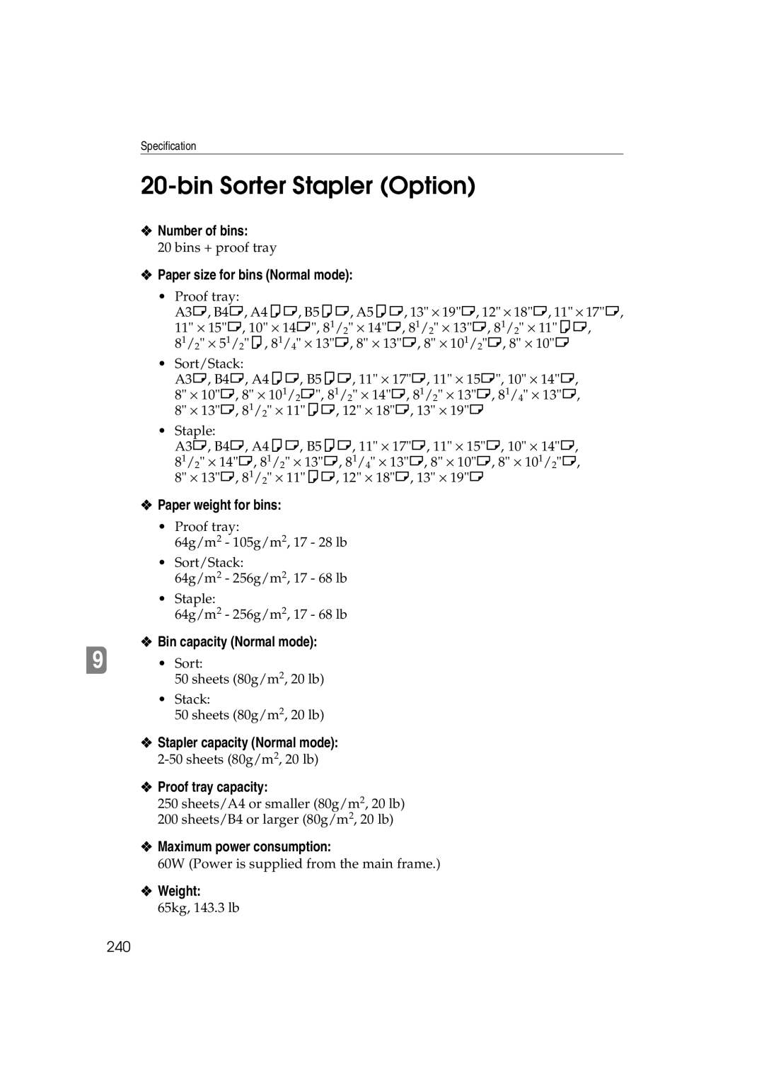 Lanier 5813 manual Bin Sorter Stapler Option 