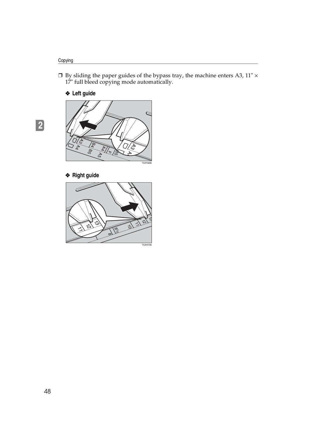 Lanier 5813 manual Left guide 