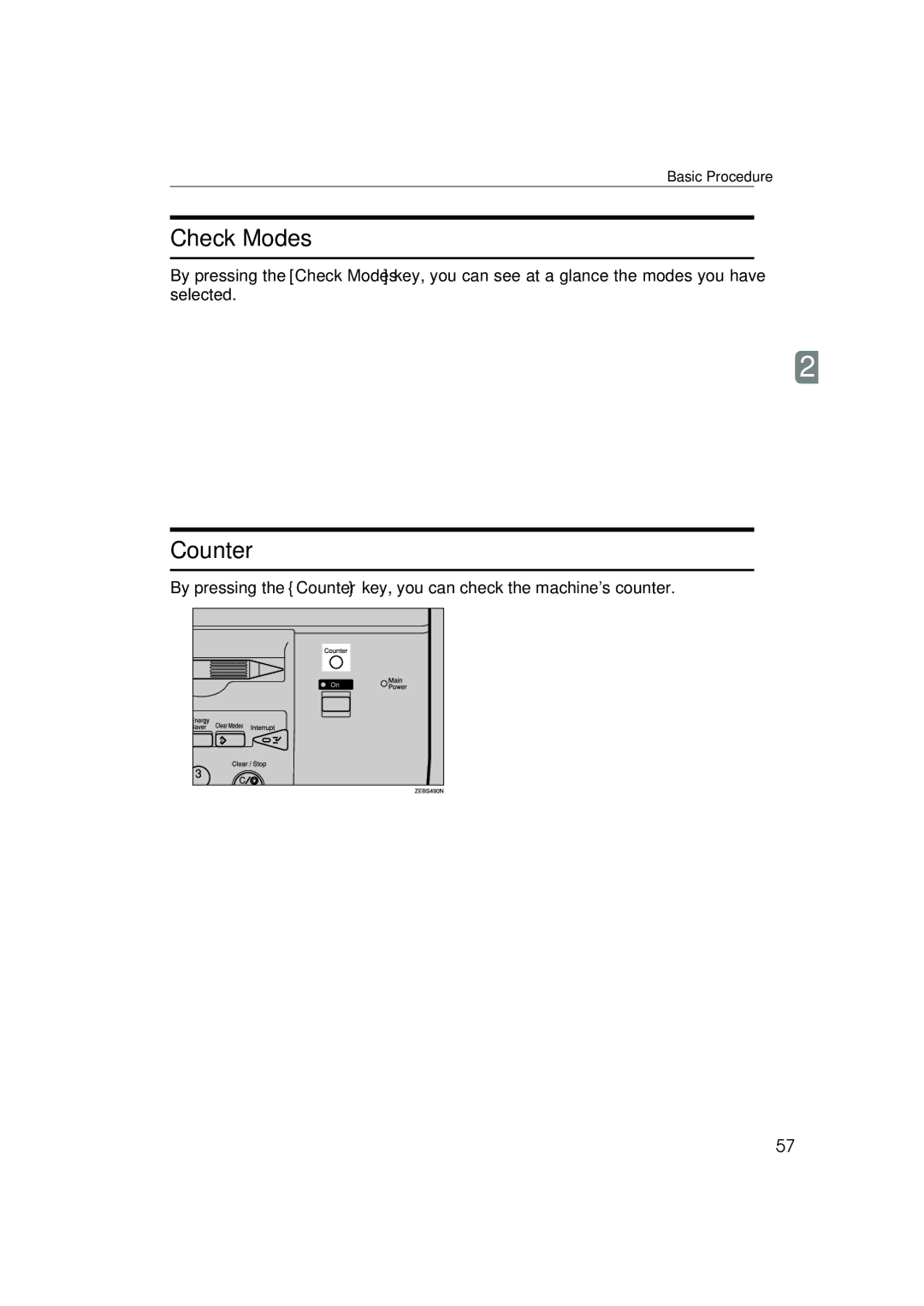 Lanier 5813 manual Check Modes, Counter 