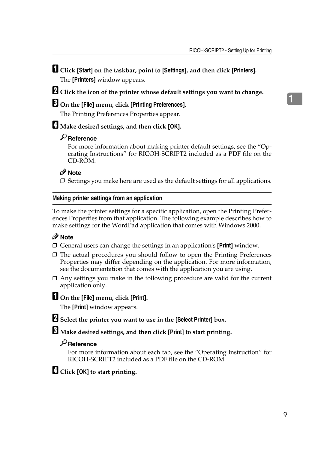 Lanier AP206 manual On the File menu, click Printing Preferences.1 