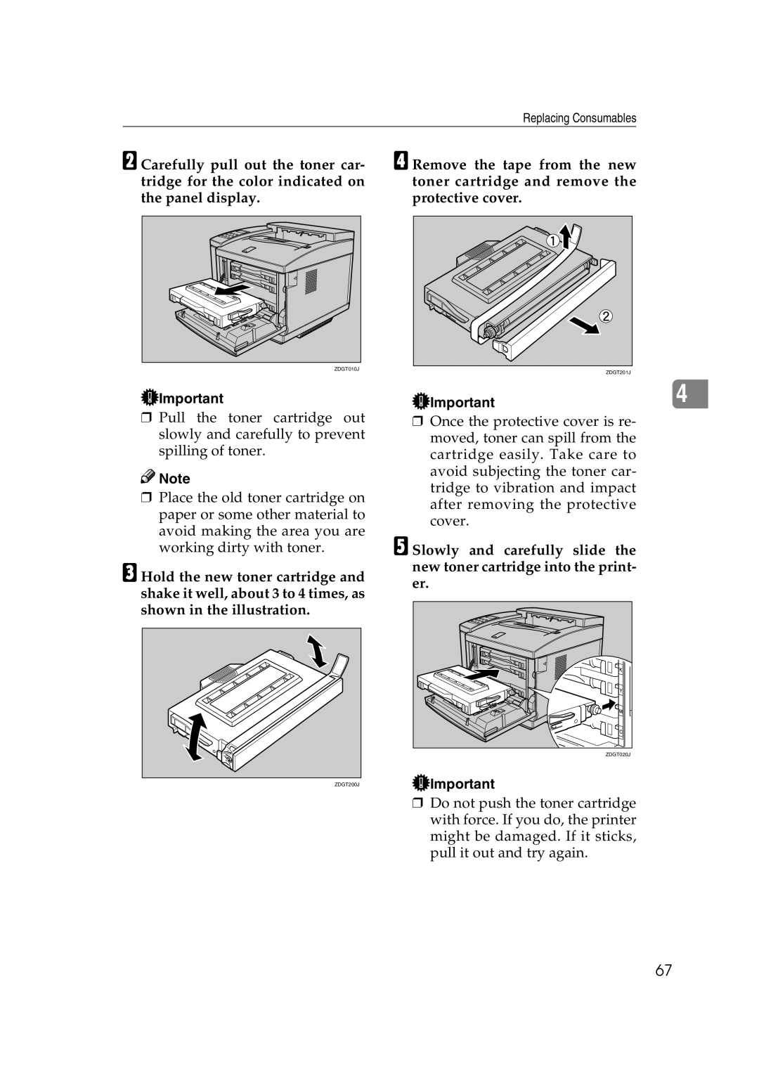 Lanier AP206 manual Important4 