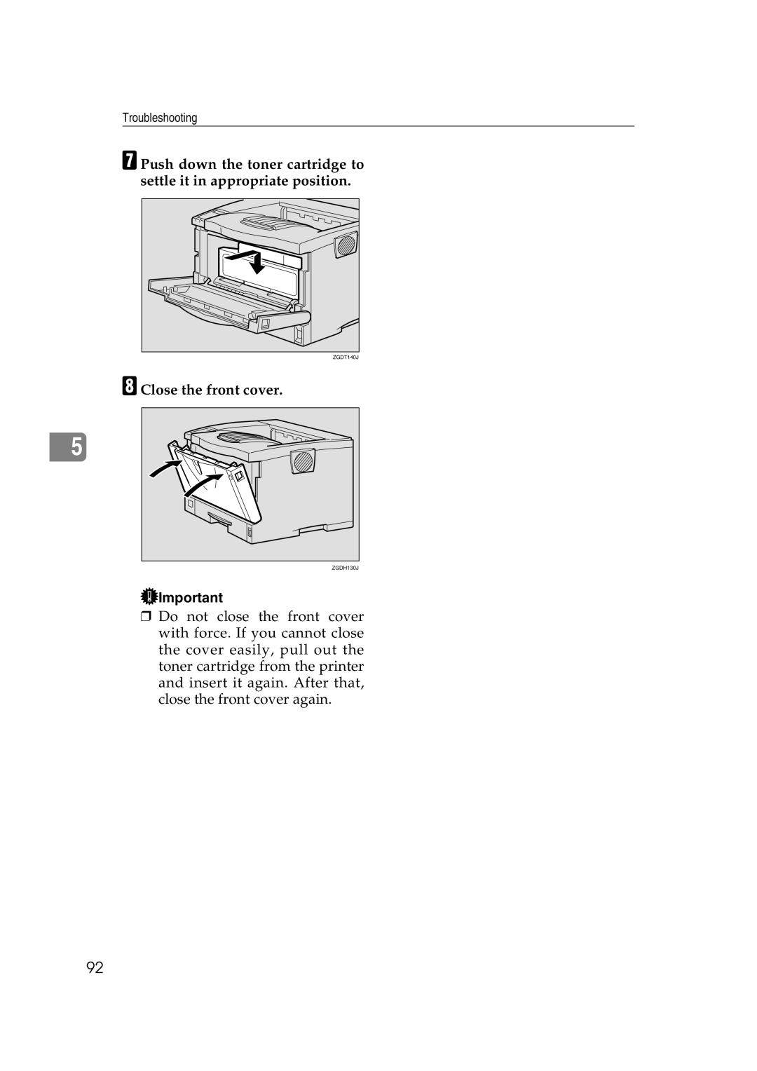 Lanier AP2610 manual ZGDH130J 