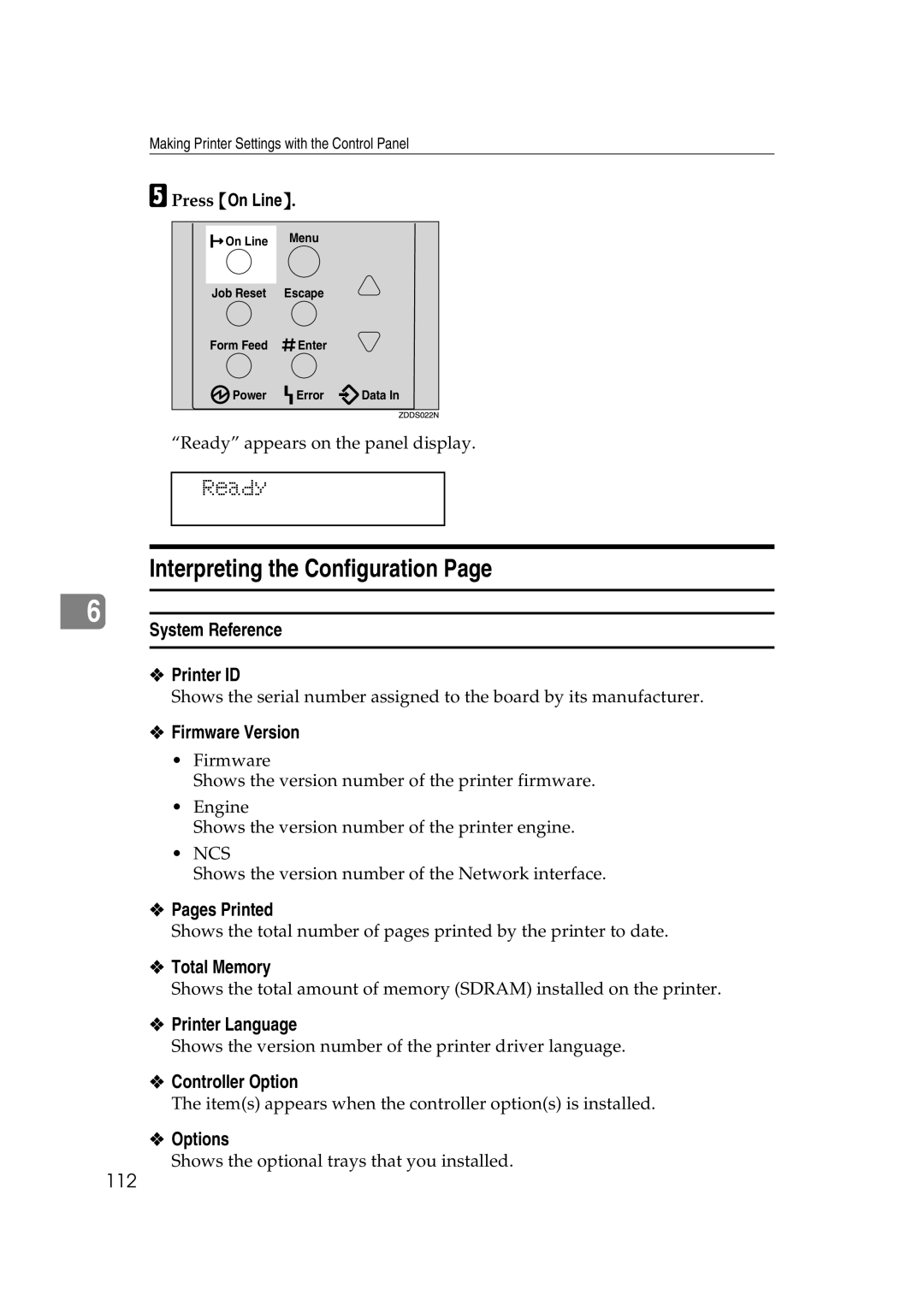 Lanier AP2610 manual Interpreting the Configuration 