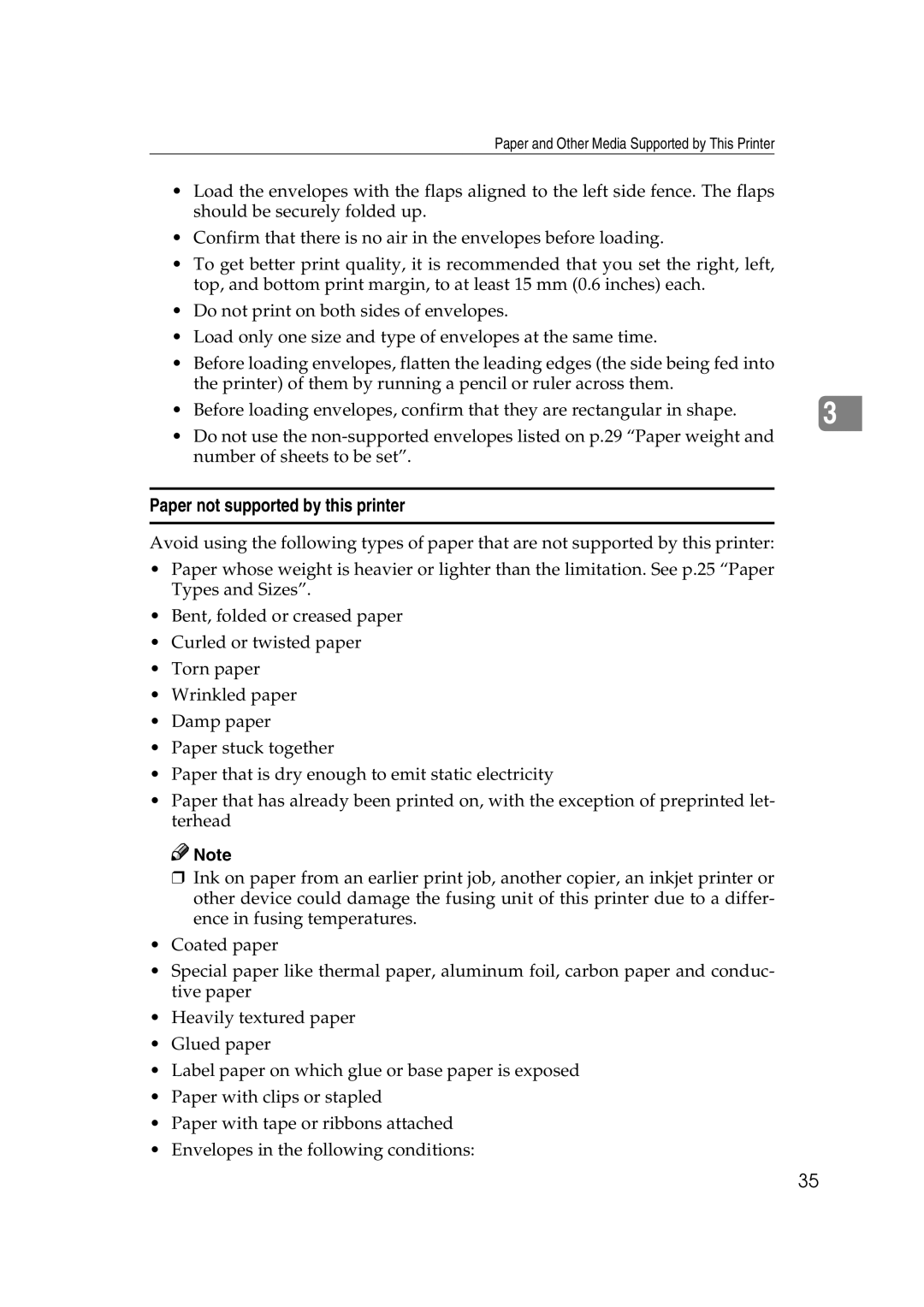 Lanier AP2610 manual Paper not supported by this printer 