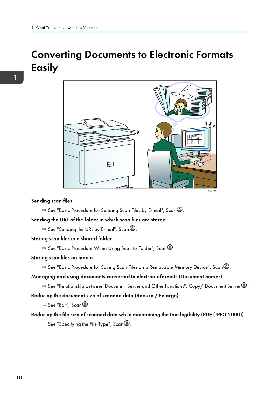 Lanier CW2200SP, MP CW2200/MP appendix Converting Documents to Electronic Formats Easily 