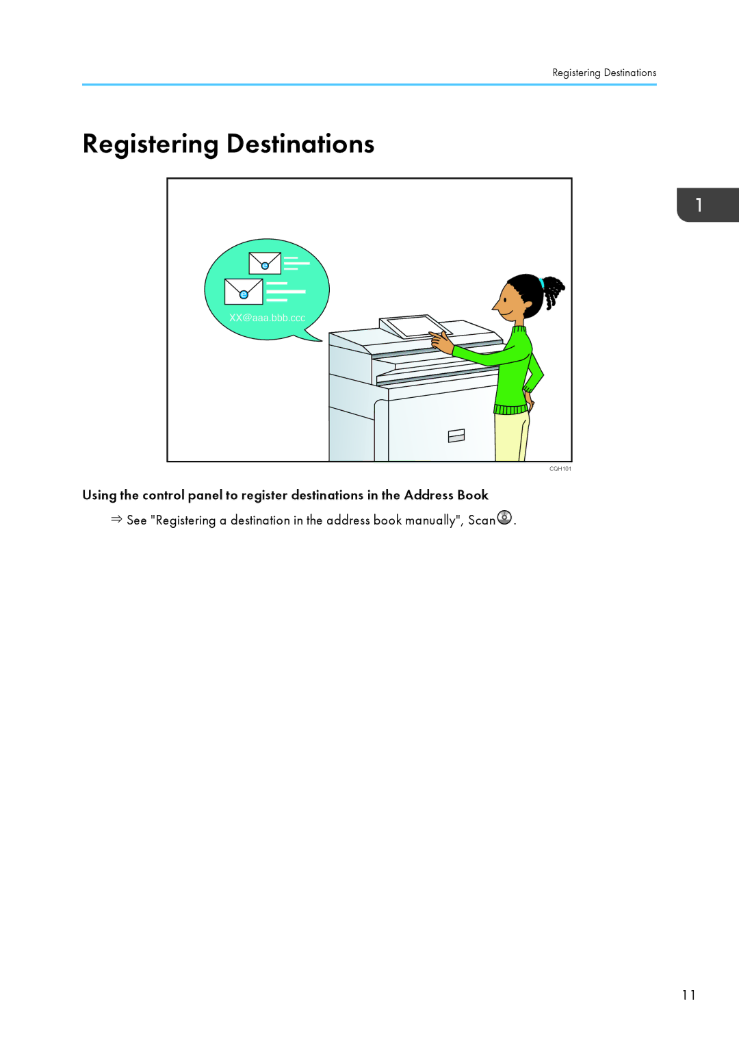 Lanier MP CW2200/MP, CW2200SP appendix Registering Destinations 