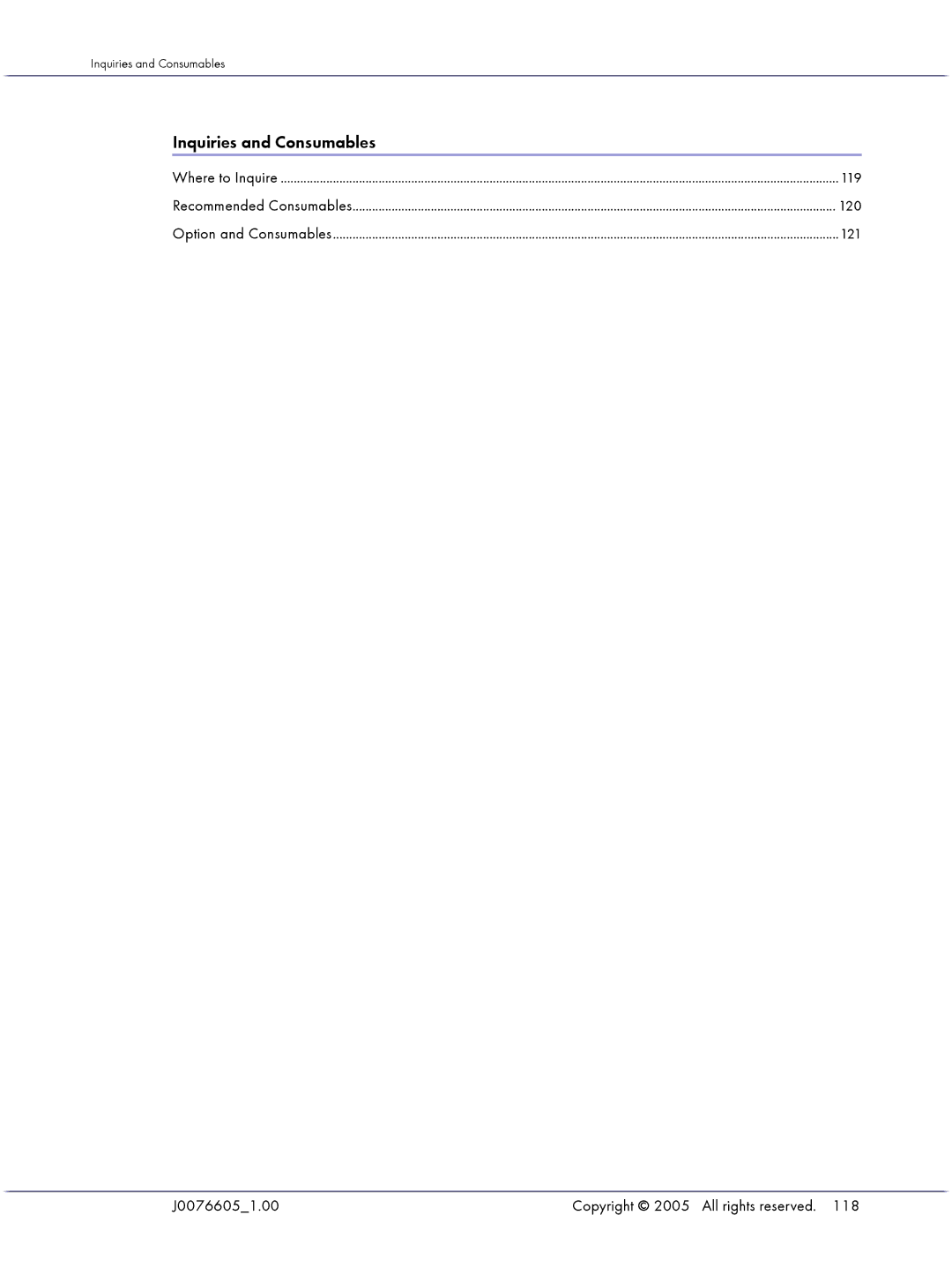 Lanier GX3000 manual Inquiries and Consumables 