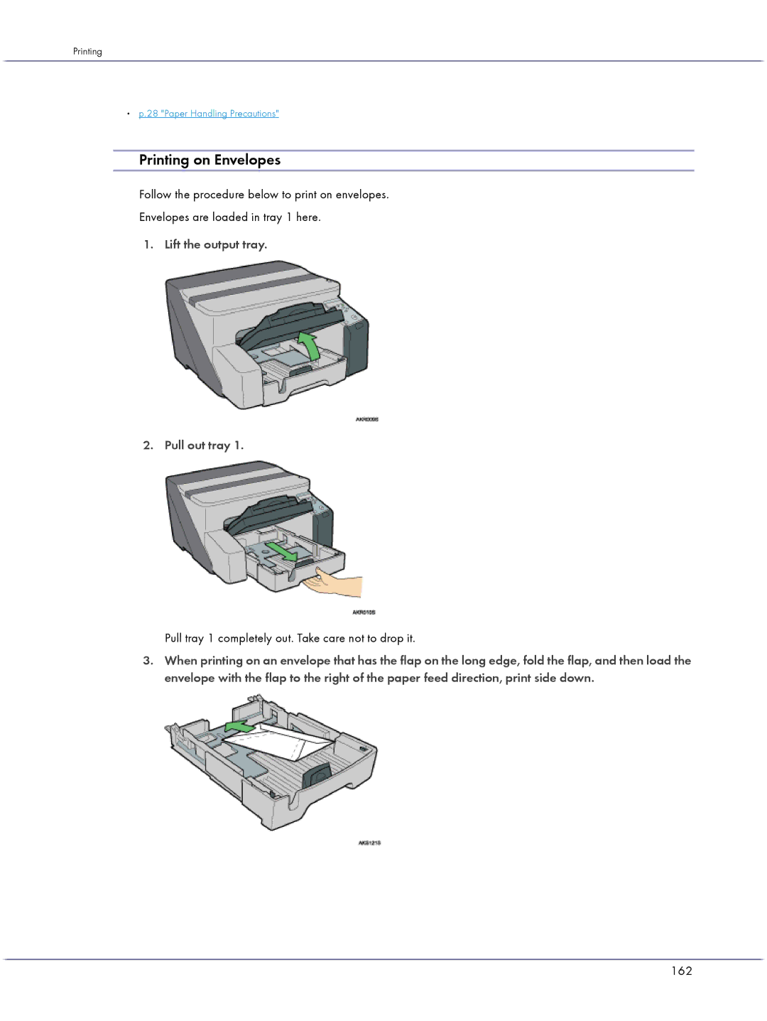 Lanier GX3000 manual Printing on Envelopes, 162 