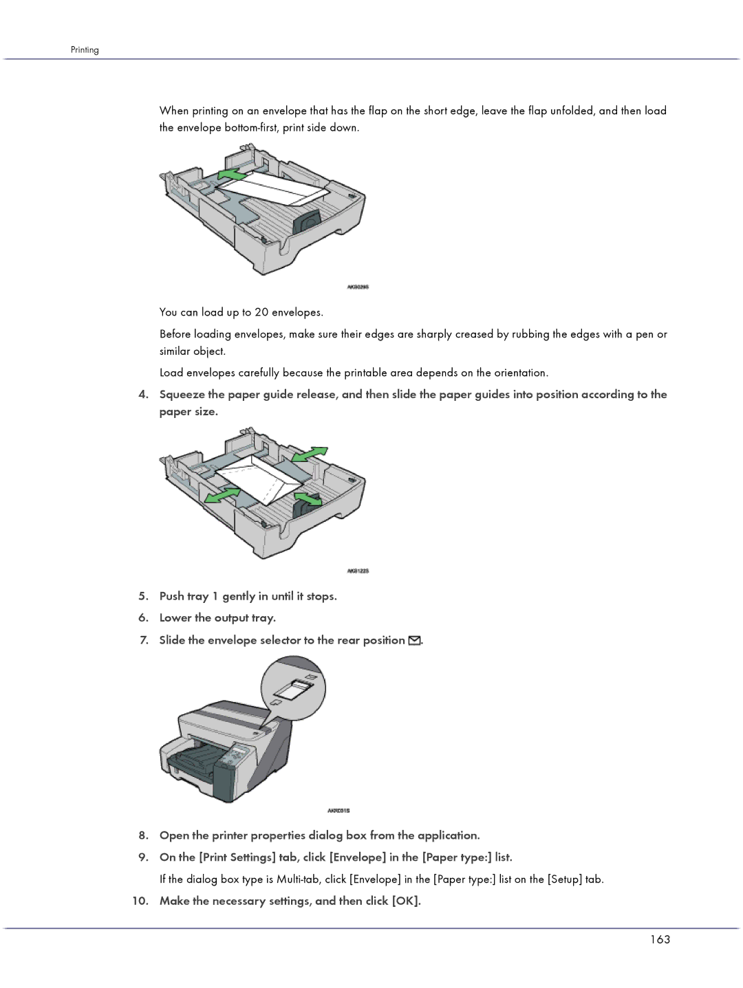 Lanier GX3000 manual Make the necessary settings, and then click OK, 163 