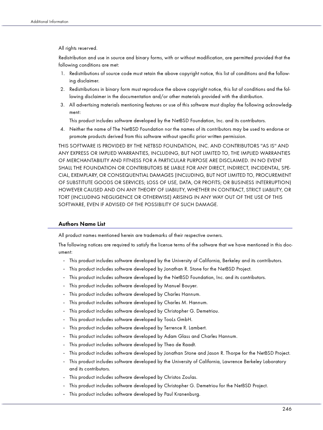 Lanier GX3000 manual Authors Name List 