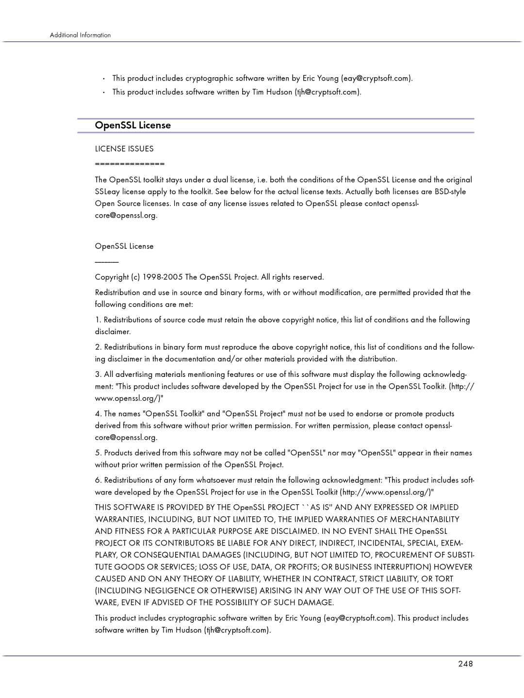 Lanier GX3000 manual OpenSSL License, License Issues 