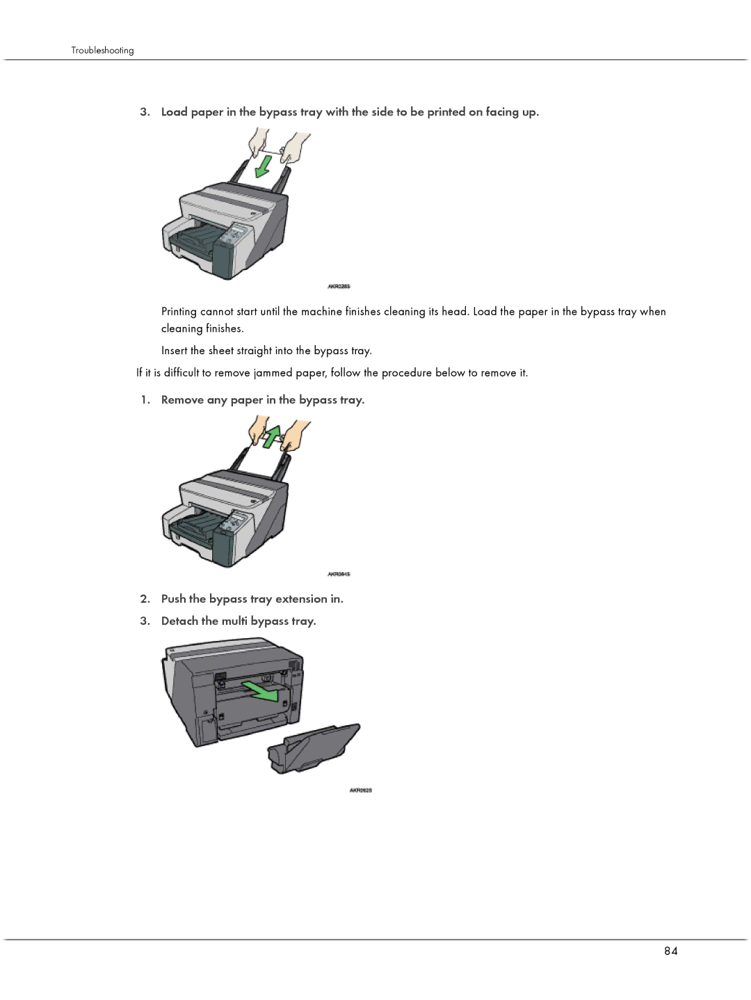 Lanier GX3000 manual Troubleshooting 