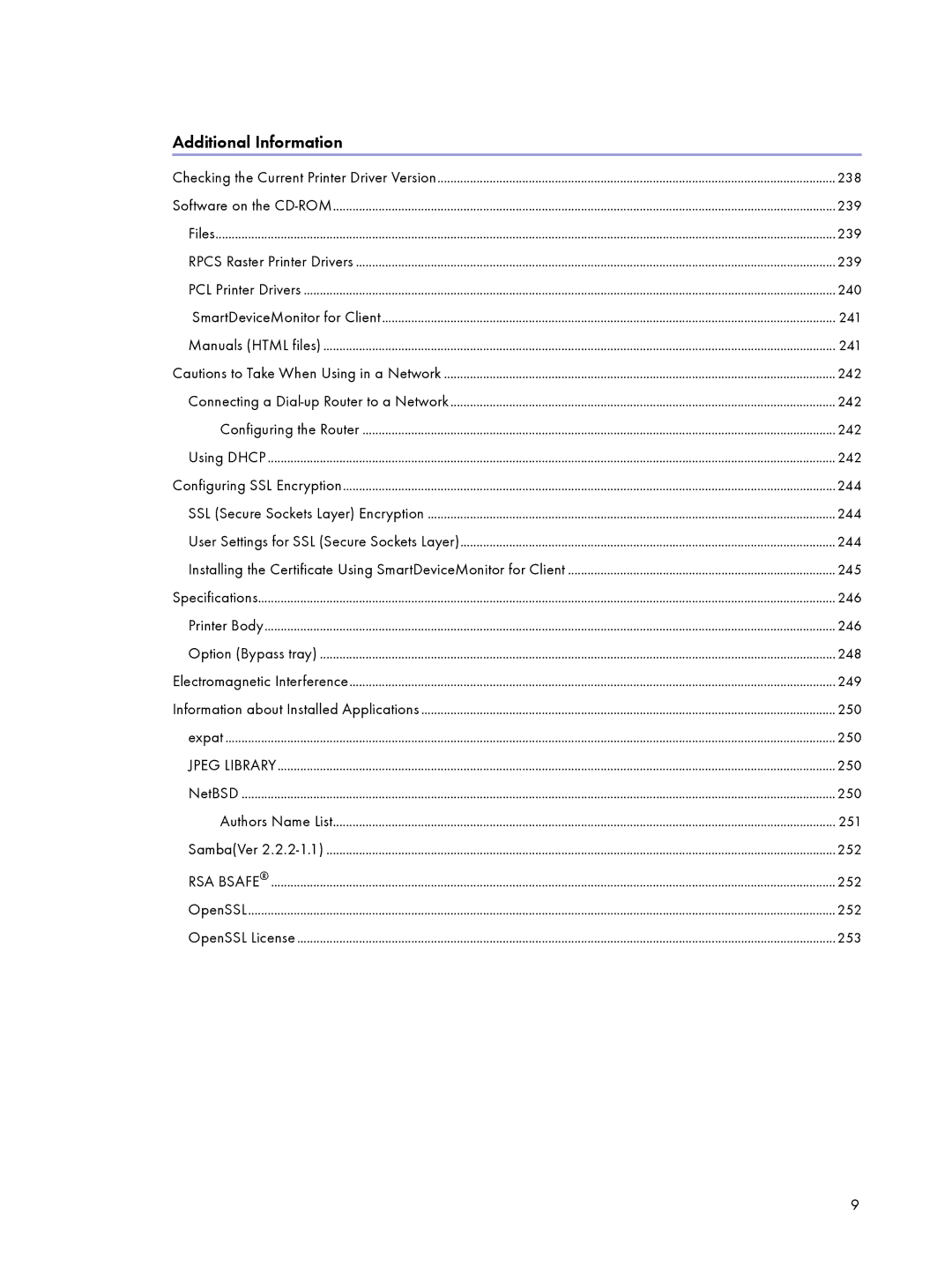 Lanier GX3050 manual Additional Information 