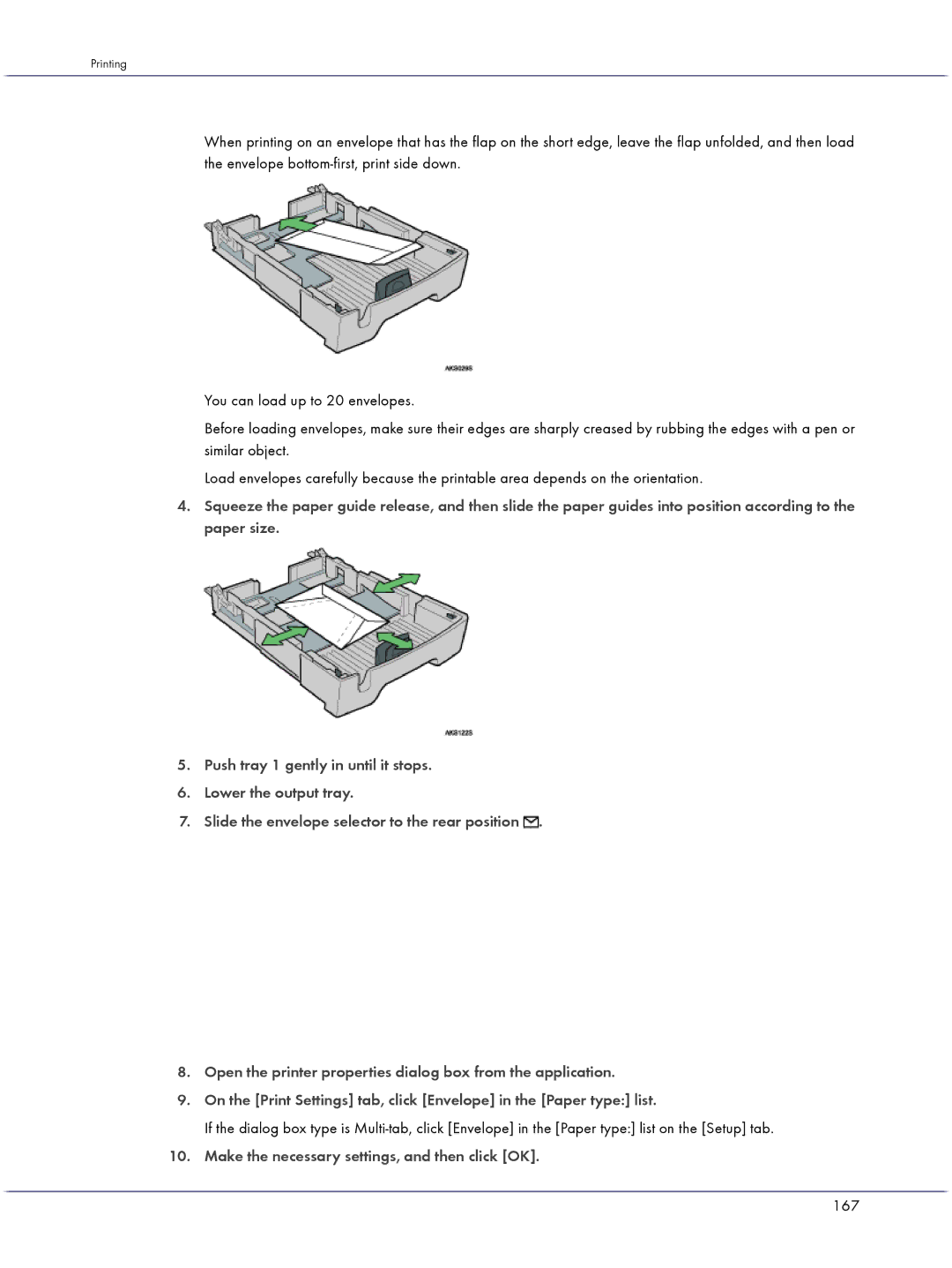 Lanier GX3050 manual Make the necessary settings, and then click OK, 167 