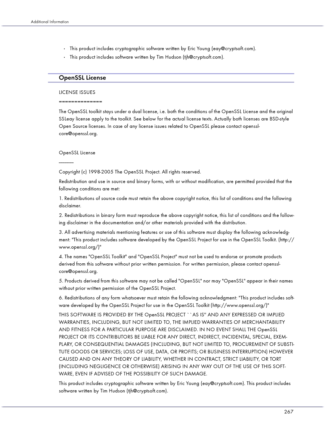 Lanier GX5050 manual OpenSSL License, License Issues 